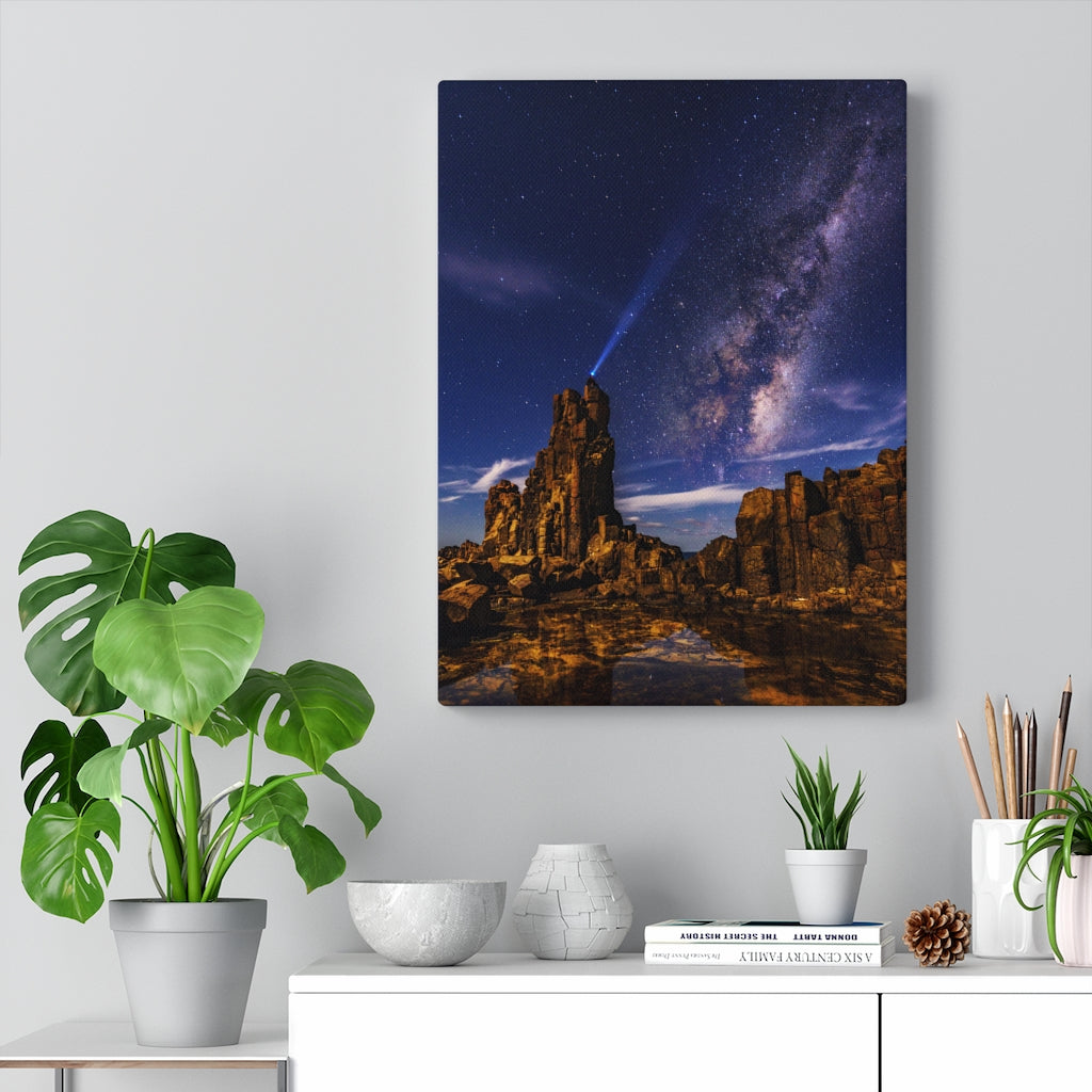 Desert Night Sky Canvas Wall Art - Modern Home Decor for Living Room, Bedroom & Office - Midwest Inspired Wall Decor