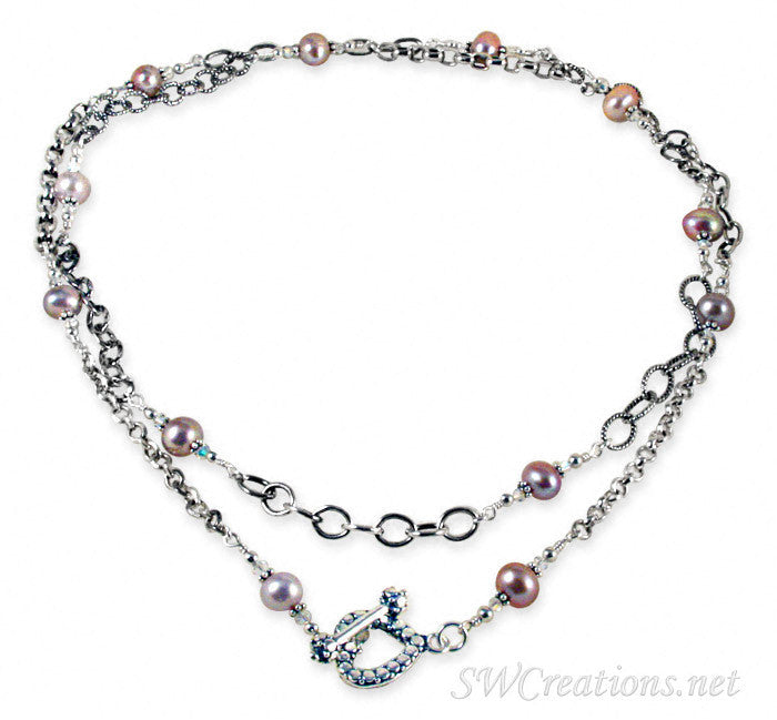 Elegant Chain of Circumstance Pearl Twist Necklace - Dainty Layering Jewelry for Women, Perfect for Weddings, Date Nights & Special Occasions