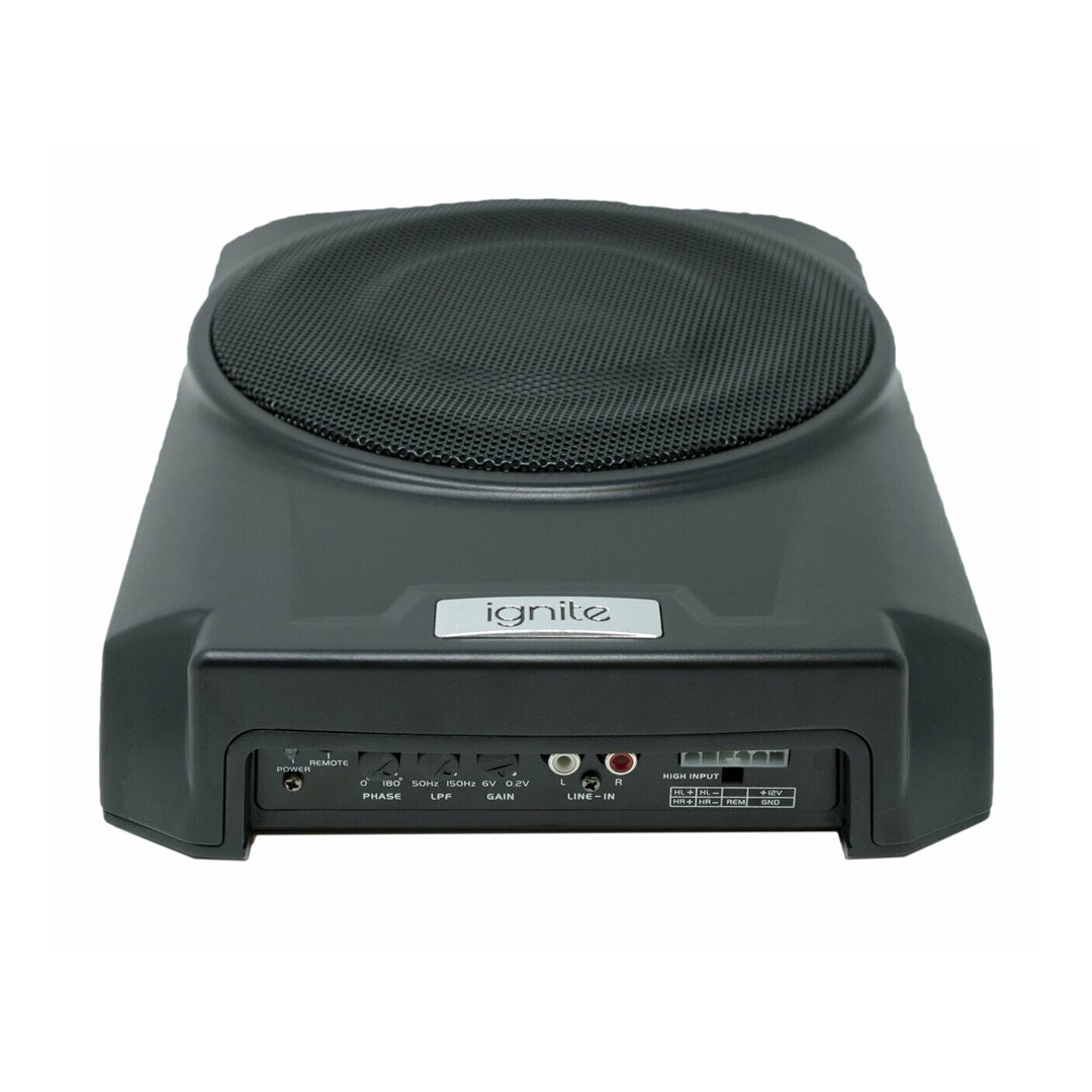 Ignite IP8S 8-Inch Active Slim Powered Car Subwoofer Enclosure - High-Performance Bass for Cars, Trucks & SUVs | Perfect for Road Trips & Music Lovers