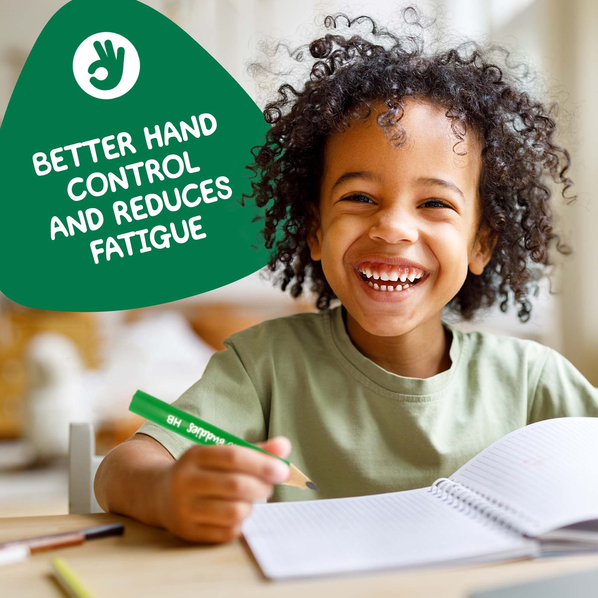Jumbo Pencils for Kids - 12 Pack #2 Triangle Grip Fat Pencils with Sharpener & Eraser - Preschool, Kindergarten, Toddler Writing Tools - Perfect for Classroom, Homeschool & Beginner Writing Practice (Green)