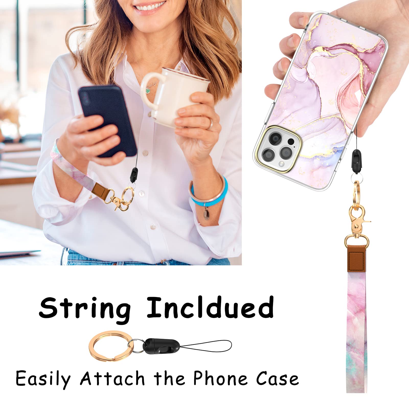 Stylish Wrist Lanyard Keychain - Durable Wristlet Strap for Keys, ID Badges, Cards & Phone (Perfect for Women & Men) - Ideal for Work, Travel, Gym & Everyday Carry