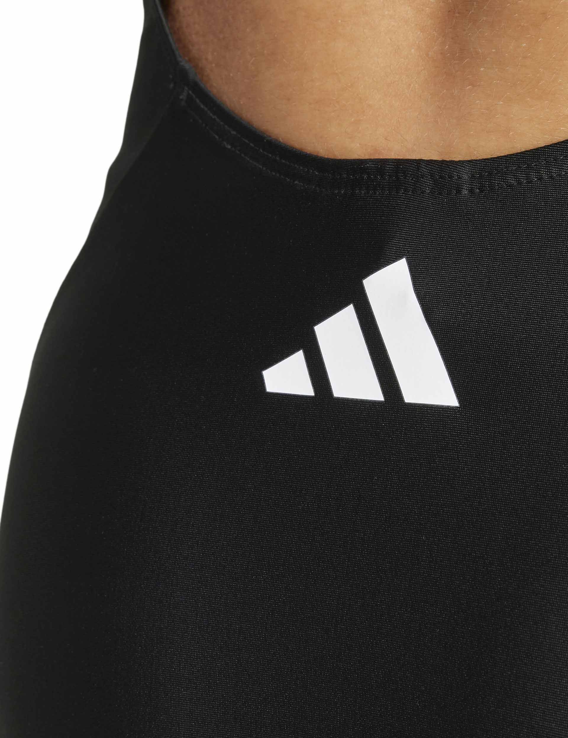 3 Stripes V Back Swimsuit for Women - Black & White Two-Tone Design - Perfect for Beach, Pool & Summer Vacations