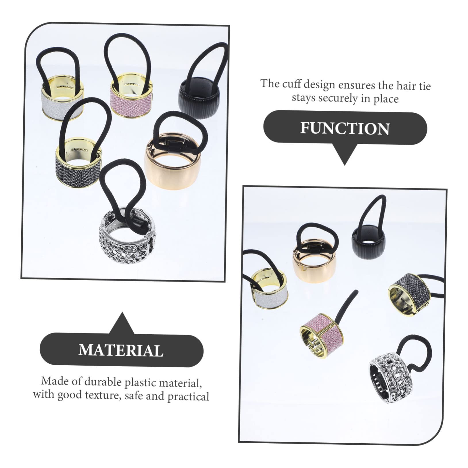 Mikinona Fashion Hair Cuffs & Ponytail Holders for Women & Girls - Stylish Hair Clips & Accessories for Everyday Wear, Parties & Special Occasions
