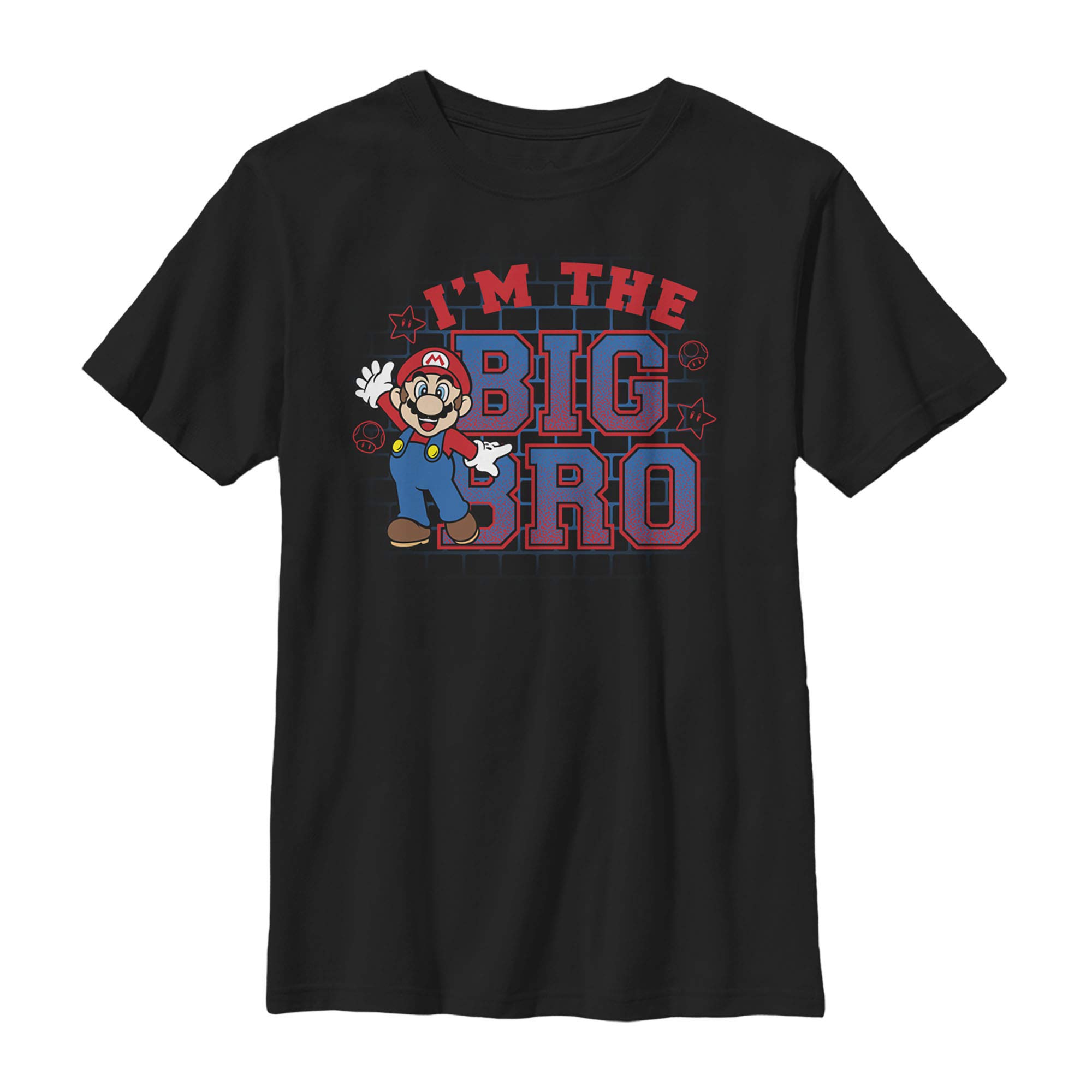 Nintendo Big Bro Mario Boys' T-Shirt - Cool Graphic Tee for Kids & Teens - Perfect for Gaming, Parties & Everyday Wear