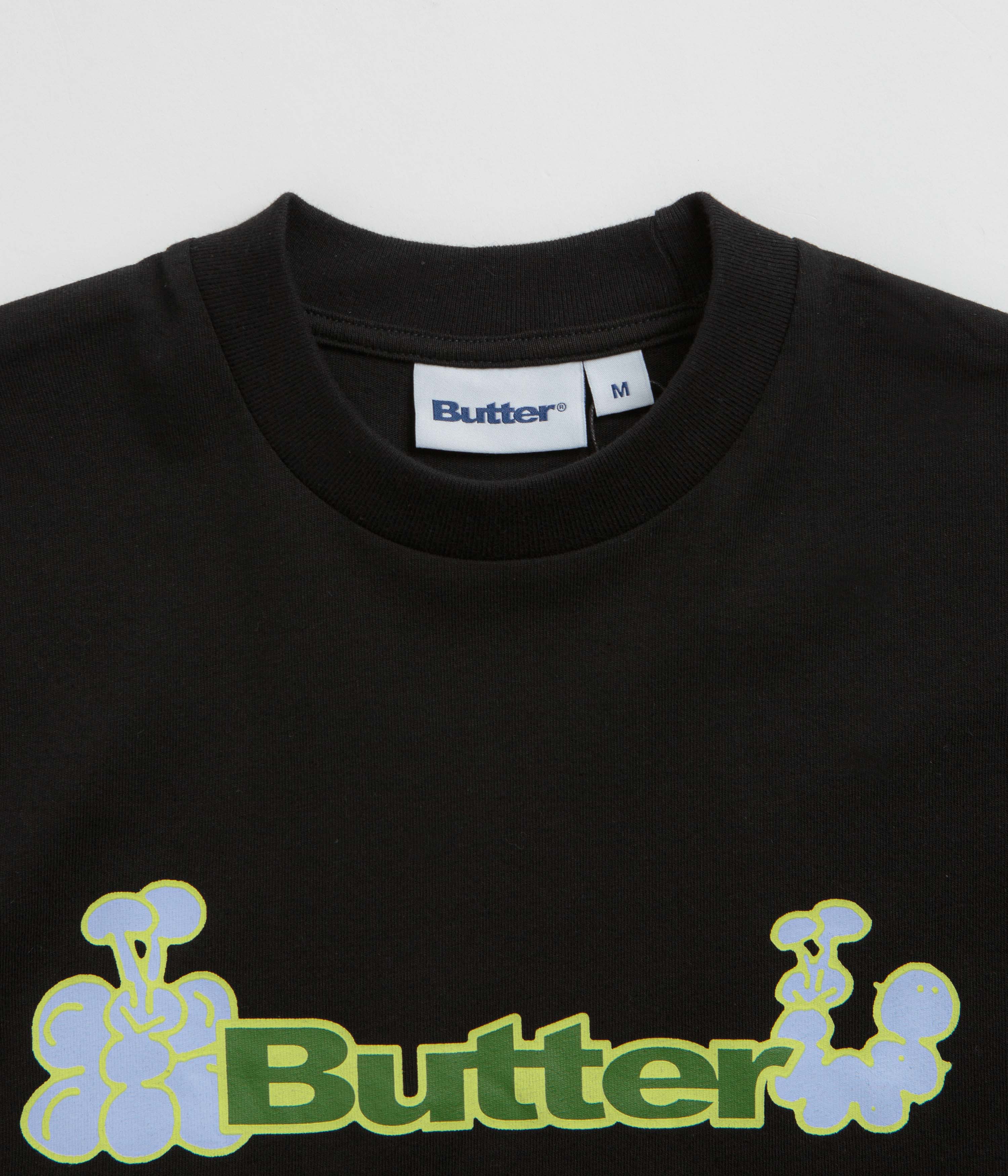 Butter Goods Bugs Logo T-Shirt - Black | Graphic Print Cotton Tee for Streetwear & Casual Outfits