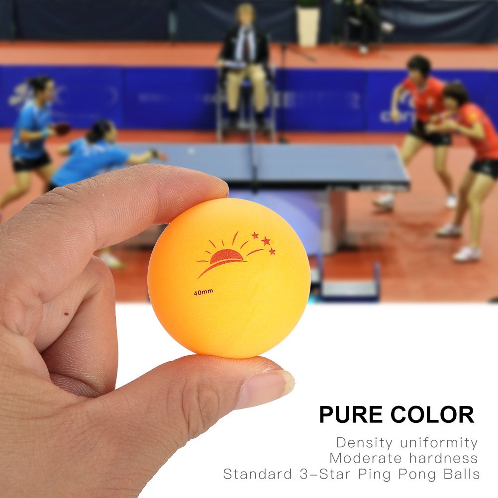 60 Pcs 3-Star 40mm Table Tennis Balls - Premium Competition & Training Balls for Indoor & Outdoor Play (Orange) - Perfect for Practice, Tournaments, and Recreational Games