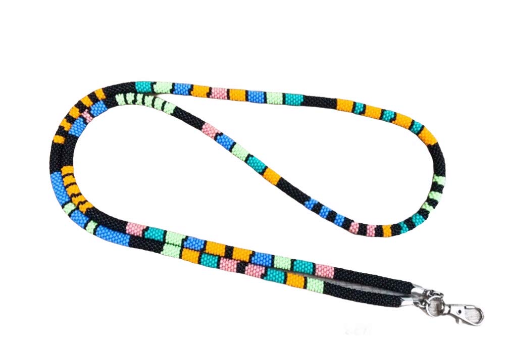 Beaded Lanyard for Teachers - Stylish ID Badge Holder with Beaded Crochet Design - Perfect Teacher Gift for School, Office, and Conference Use