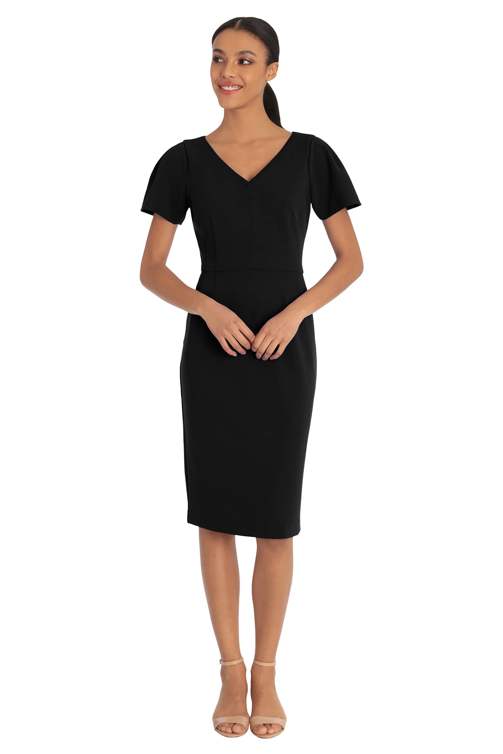 Maggy London Women's Sheath Dress - Elegant Slim Fit Formal Dress for Office, Cocktail Parties & Special Occasions