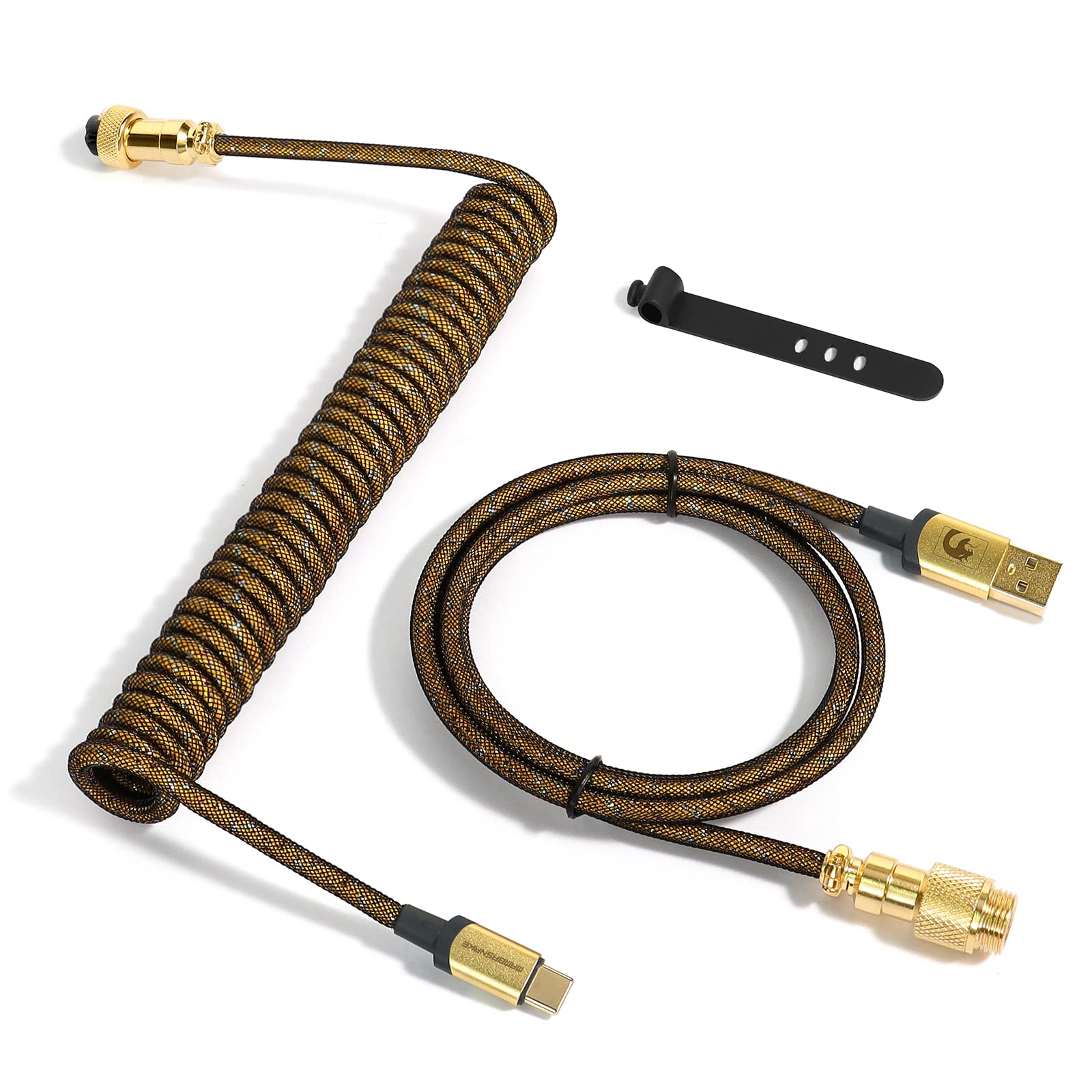 MAMBASNAKE C03 USB-C Gaming Keyboard Cable - Nylon Braided, Aviator Connector for Mechanical Keyboards | Esports & Streaming Setup