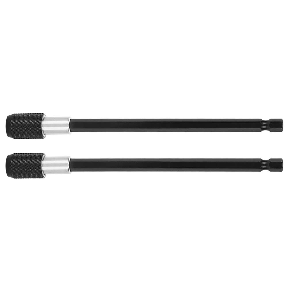 2Pcs Quick Release Shank Bar Socket Screwdriver Bit Holder - Hex Screwdriver Self-Locking Extension Rod (150mm) - Professional Electric Drill Bit Set for Workshop & DIY Projects - Perfect for Automotive Repair, Furniture Assembly & Home Improvement
