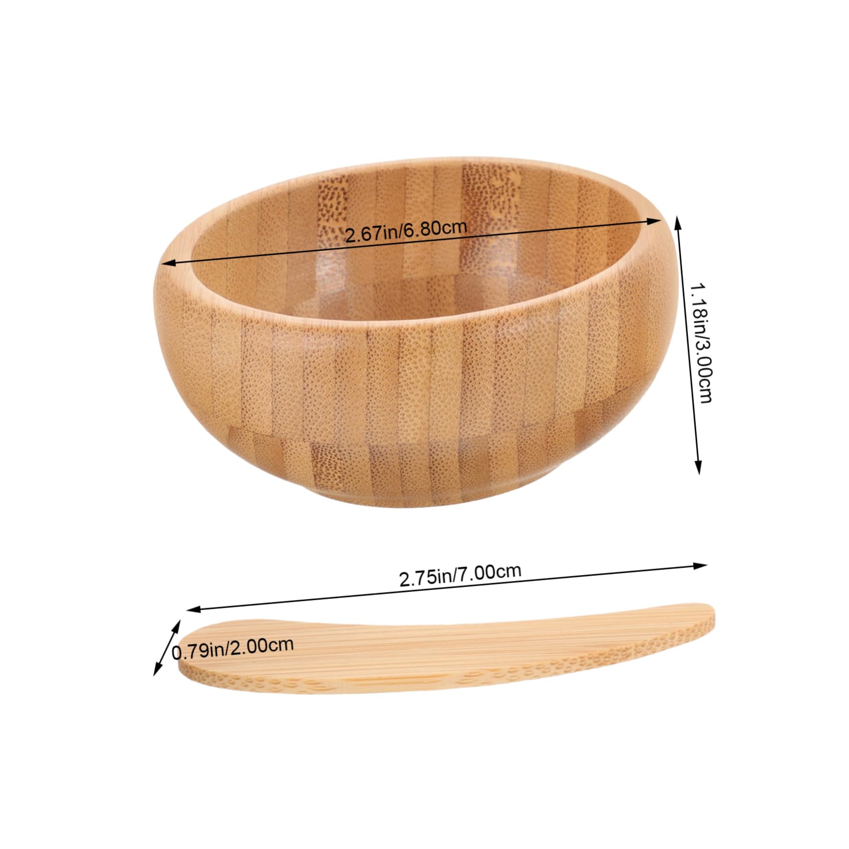 FOMIYES Bamboo Face Mask Mixing Bowl Set - DIY Mask Accessory for Spa, Salon & Home Use - Perfect for Mixing Clay, Mud & Cream Masks
