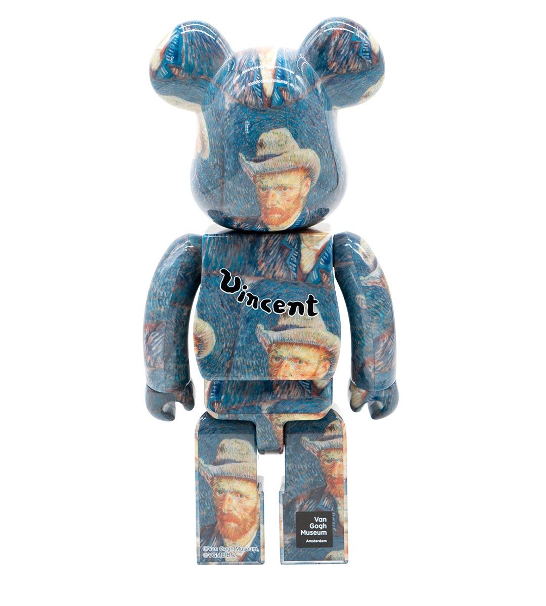 1000% Bearbrick Van Gogh Museum Self Portrait Collectible Art Toy - Perfect for Home Decor, Office Display & Anime Collector's Showcase