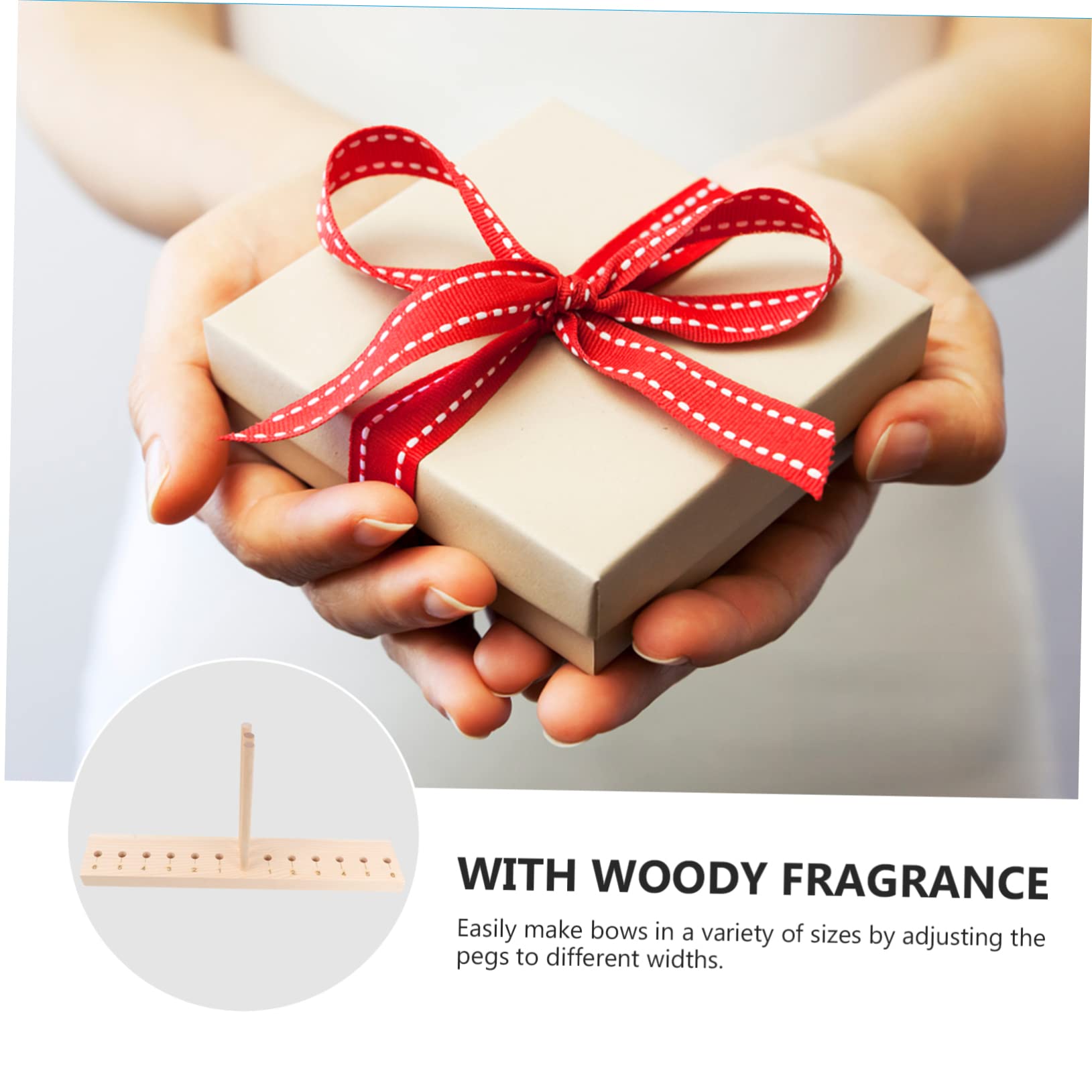DIY Large Bow Maker Tool - Wooden Ribbon Craft Bow Maker for Wreaths, Gift Wrapping, Hair Accessories & Home Decor - Perfect for Holiday Decorations, Wedding Bows and Craft Projects