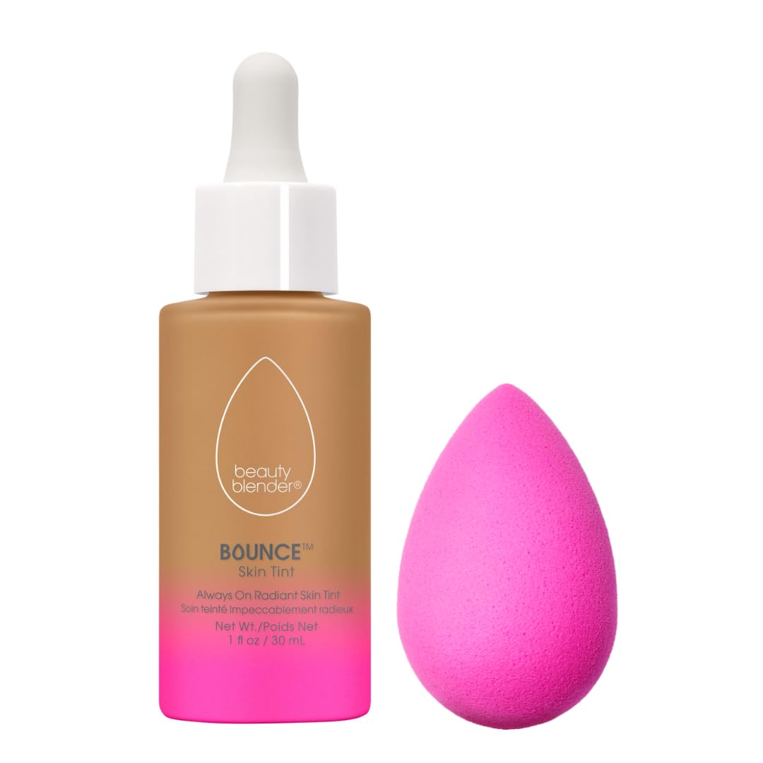 Beautyblender 12-Hour Always On Radiant Skin Tint Foundation - Medium 5 Shade & Original Pink Makeup Blender Sponge Set | Lightweight Tinted Moisturizer & Seamless Blending for Flawless Everyday Makeup