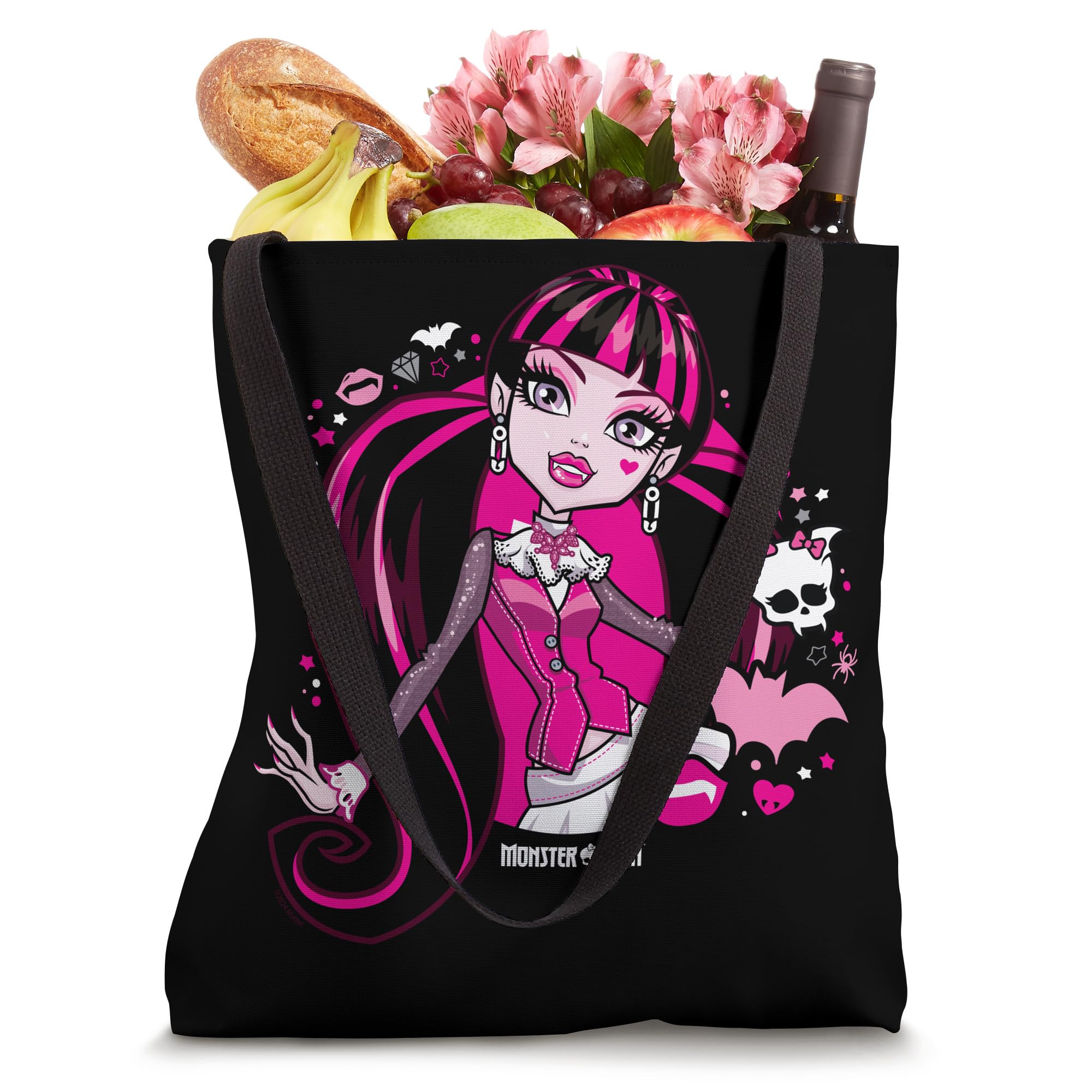 Monster High Draculaura Tote Bag - Stylish Gothic Shoulder Bag for School, Shopping & Cosplay | Official Licensed Merchandise