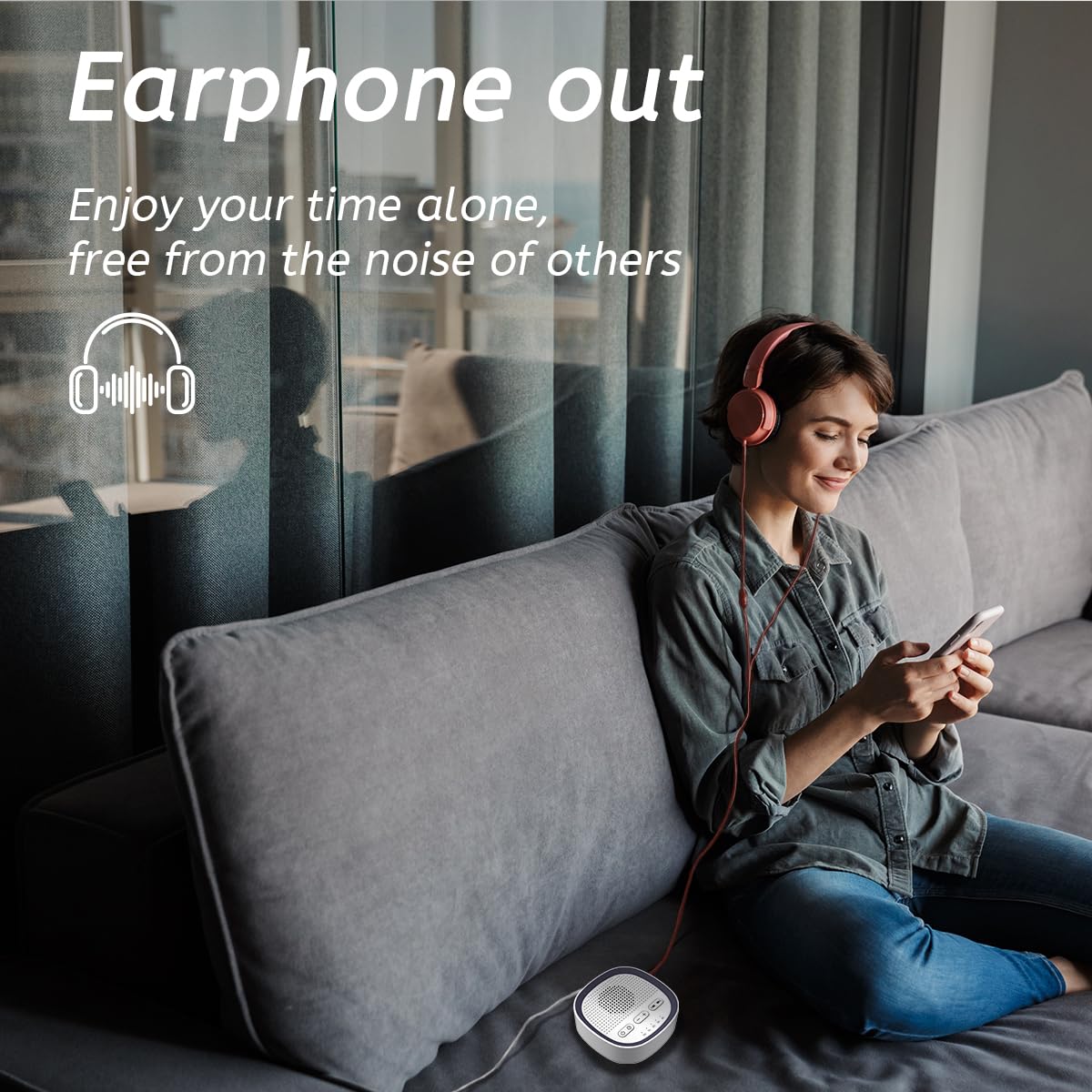 White Noise Machine for Sleep - 30 Soothing Sounds, Headphone Jack, 5 Timer Settings & Memory Function | Portable Sound Therapy for Babies, Adults, Office & Travel