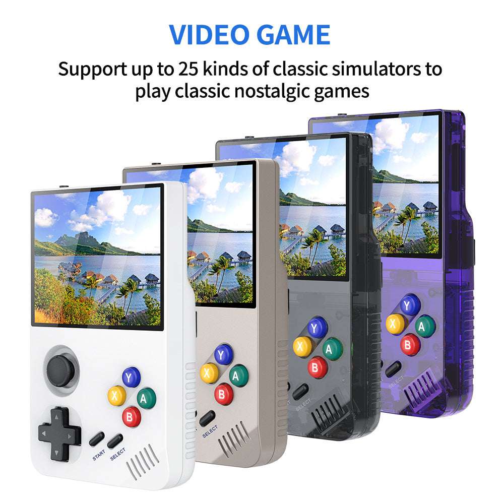 128GB Purple MPOWN M19 Handheld Gaming Console - Retro Arcade & PSP Emulator with 3.5