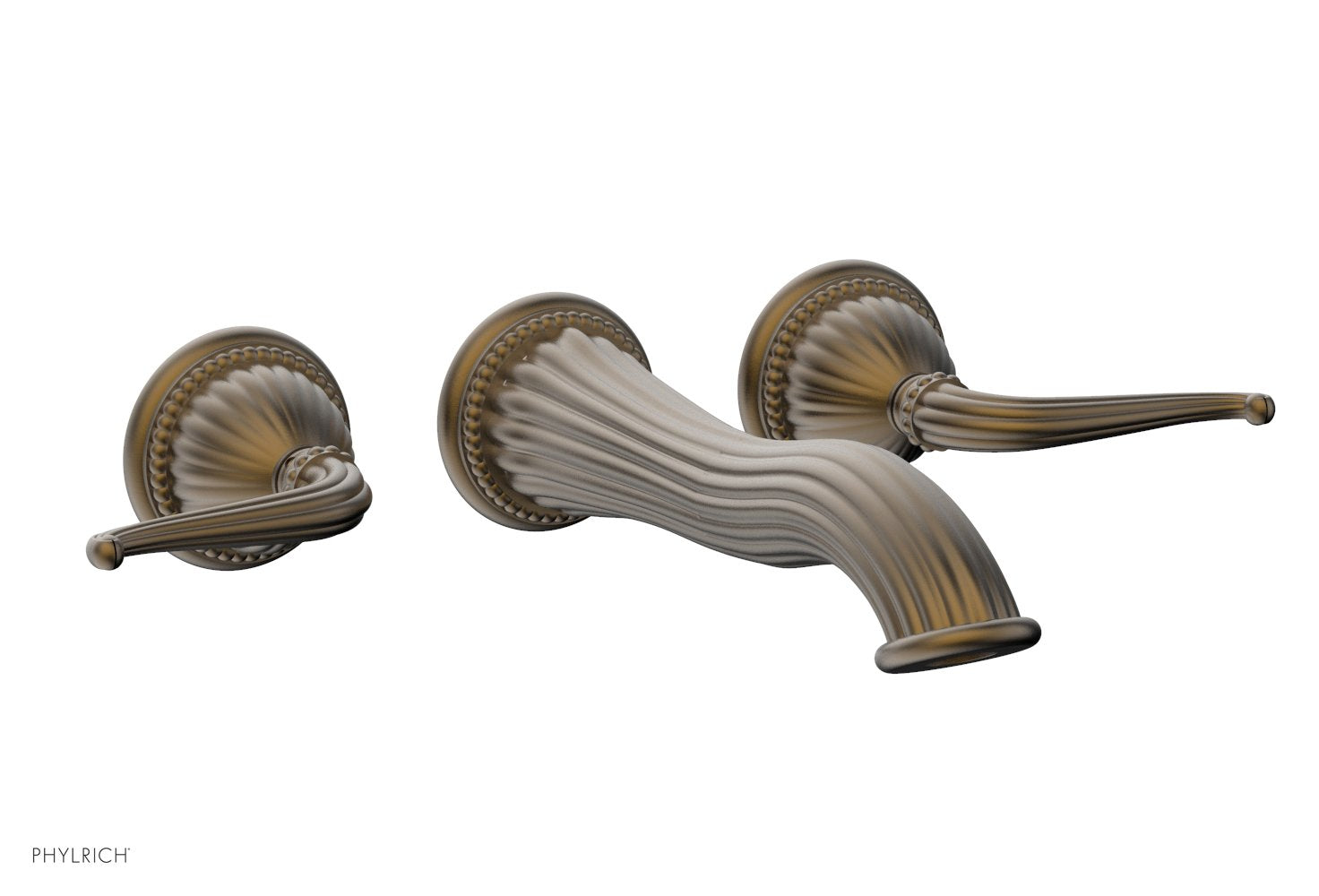 GEORGIAN & BARCELONA Wall Lavatory Set Lever Handles WL141 - Bathroom Sink Faucet for Modern & Traditional Decor - Perfect for Home, Hotel, and Commercial Use