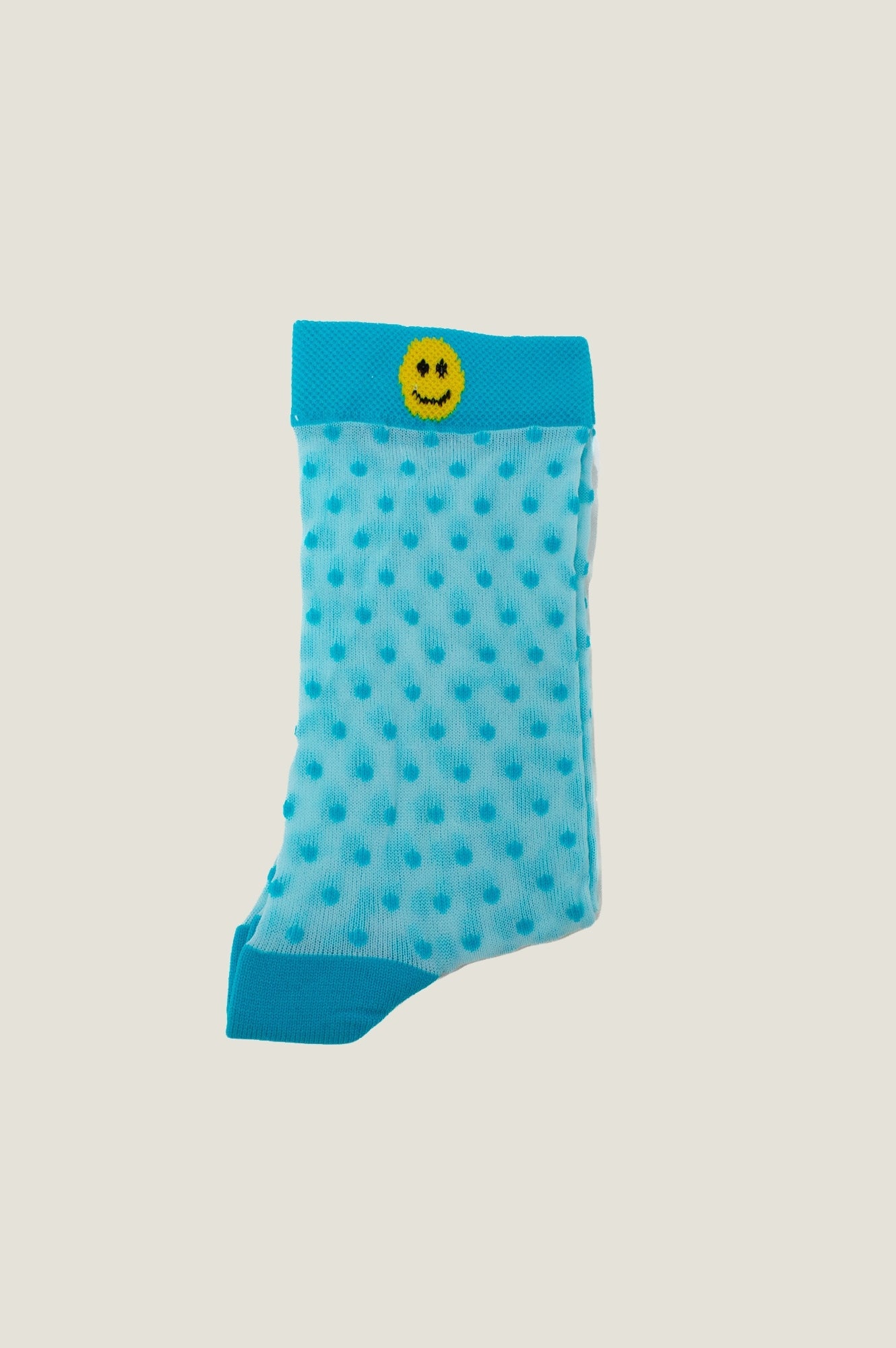 Spot Smiley Sock - Blue Color Happy Face Pattern Ankle Socks for Men & Women | Comfortable Casual Wear for Daily Use, Gym, and Home