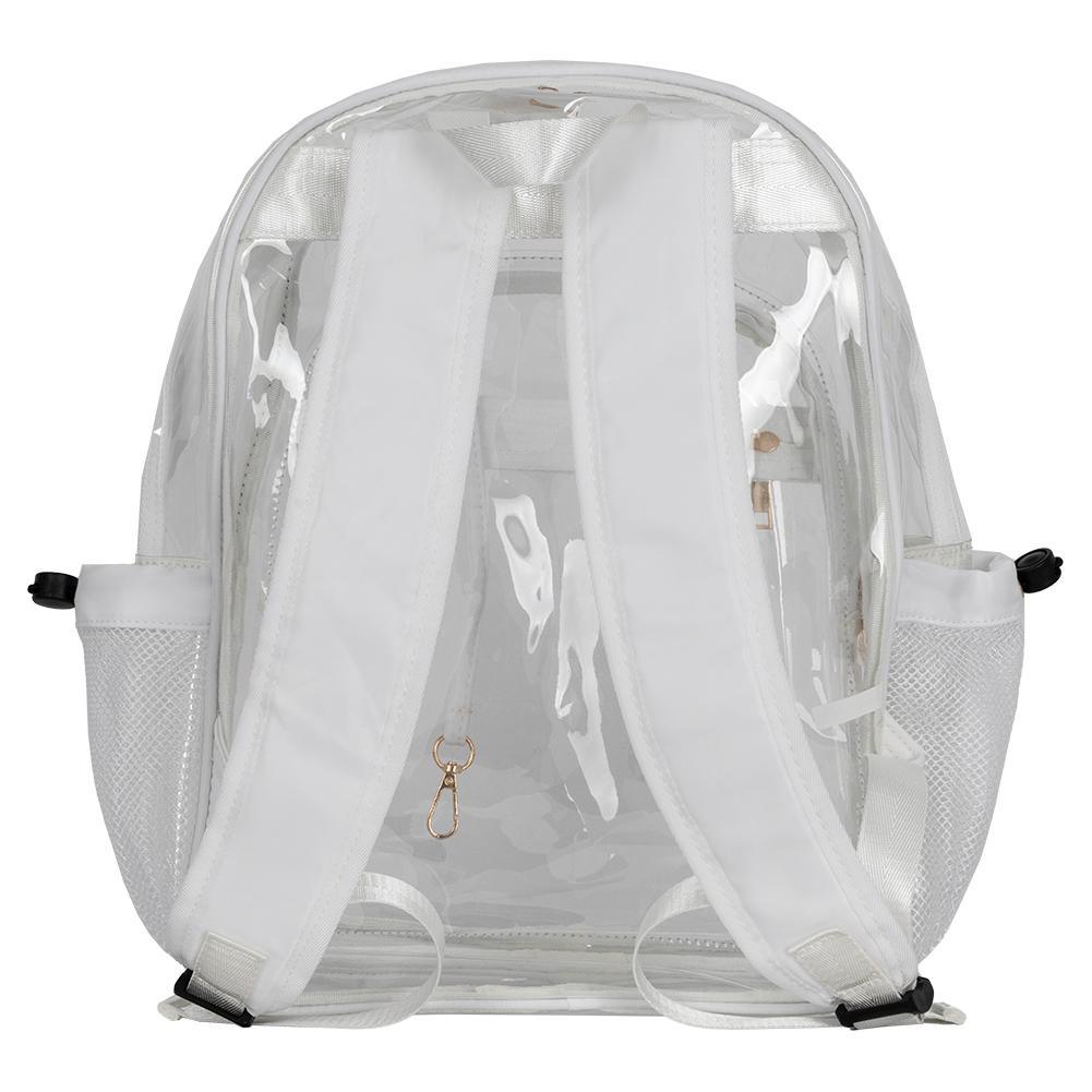 Clear Transparent Backpack - Waterproof School Backpack for College, Work, Travel & Gym - Stylish White See-Through Bag for Security Checks & Everyday Use
