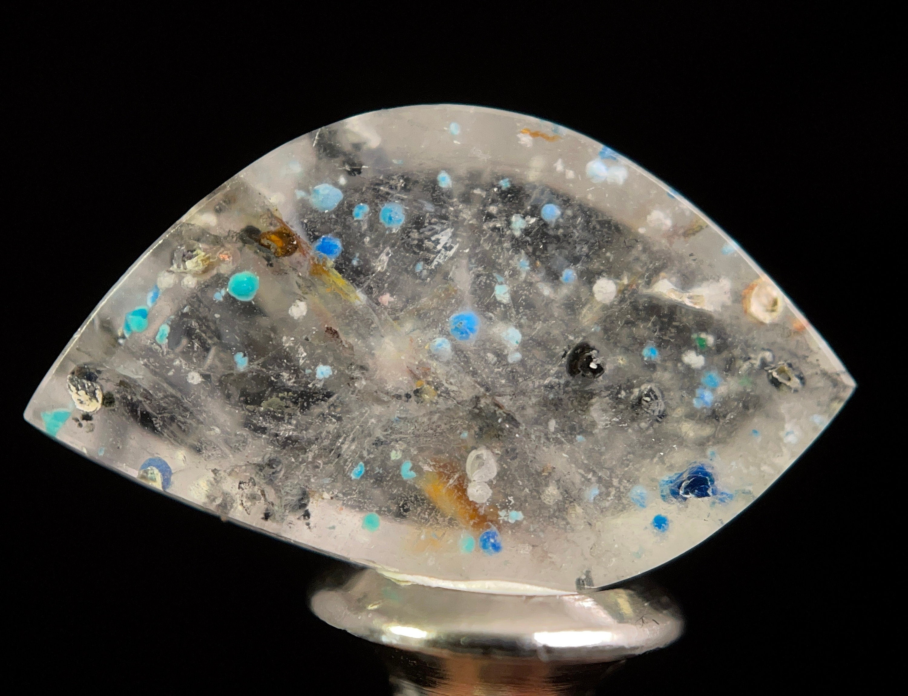 GILALITE Crystal Cabochon | Medusa Paraiba Quartz Gemstone Dots | Marquise Cut Stones for Jewelry Making (50867) | Perfect for Necklaces, Earrings & DIY Craft Projects