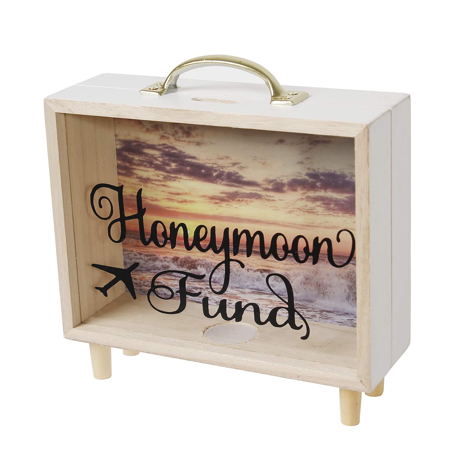 Premium Shadow Box Frame - Wooden Money Box for Wedding & Honeymoon Fund - Perfect for Anniversary Gifts, Baby Showers, and Memory Keepsakes