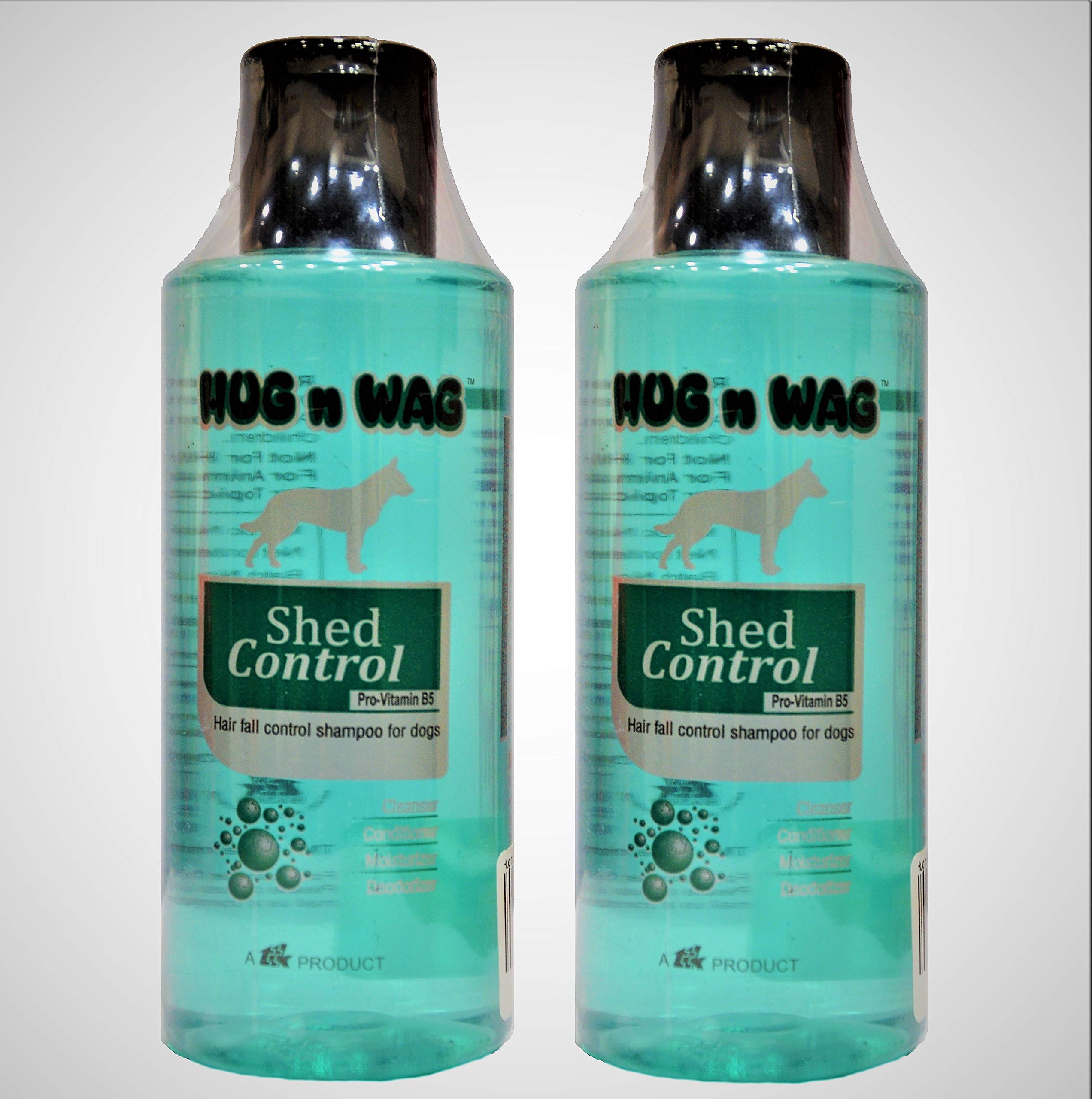 Hug n Wag Shed Control Dog Shampoo - 200ml (Pack of 2) | Reduces Shedding & Promotes Healthy Coat | Perfect for Bathing & Grooming at Home