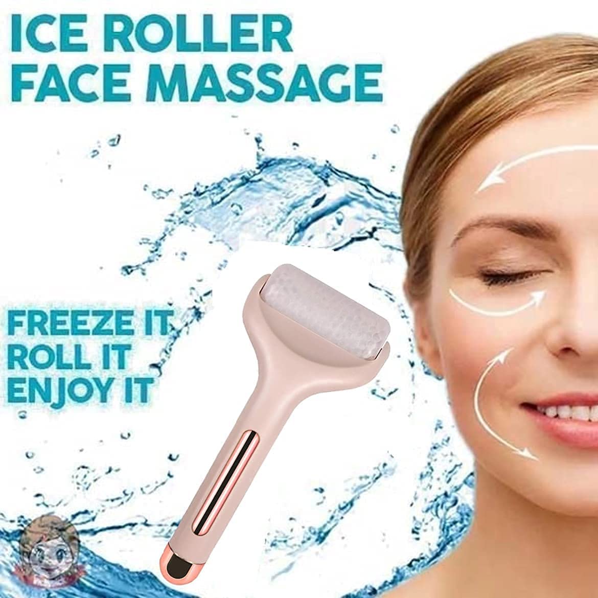 Cooling Ice Roller for Face & Eyes - Puffiness & Pain Relief - Home & Travel Use