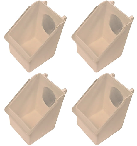 4 Pack Plastic 1 Hole Bird Feeders for Quails, Pigeons & Doves - Perfect for Backyard, Garden & Outdoor Bird Feeding