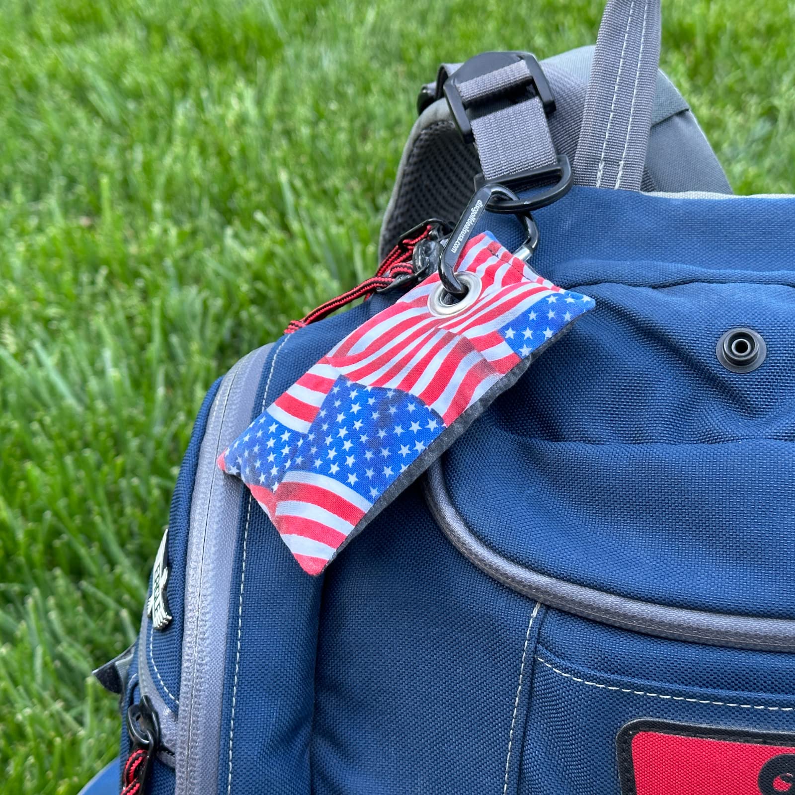 HYZER HOUND DISCS Disc Golf Chalk Bag - Moisture Absorbing Hand Grip Enhancer with Carabiner Clip | Perfect for Summer Play & Competitive Tournaments | Essential Disc Golf Accessory for Better Throws & Consistent Performance
