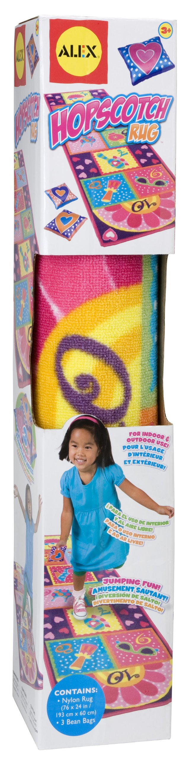 ALEX Toys Active Play Hopscotch Rug - Indoor/Outdoor Kids Floor Game Mat for Jumping & Learning - Perfect for Playrooms, Backyards & Preschool Activities