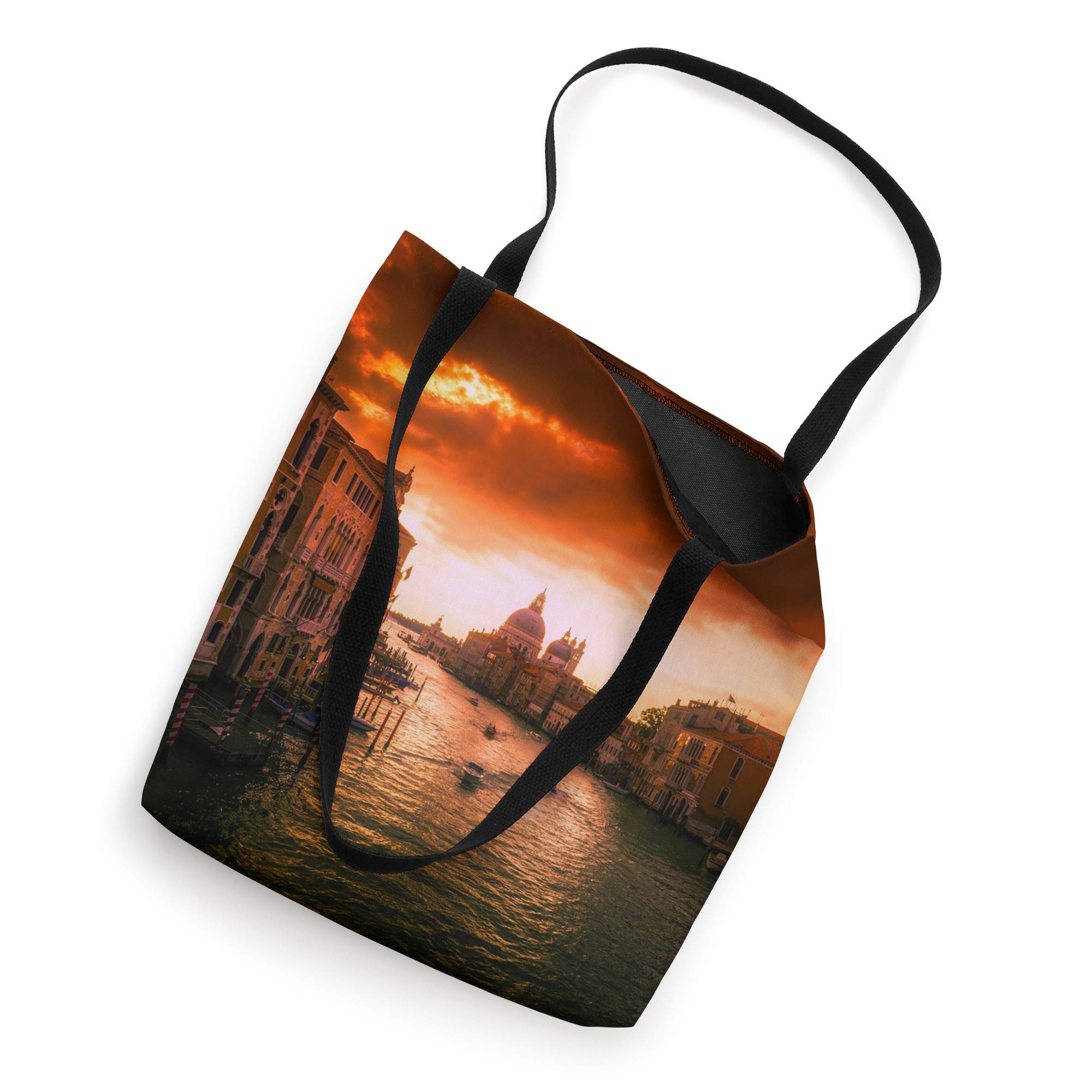 Stylish Venice Italy Tote Bag - Durable Canvas Shopping Bag with Italian Landmark Print | Perfect for Travel, Beach, Grocery & Everyday Use