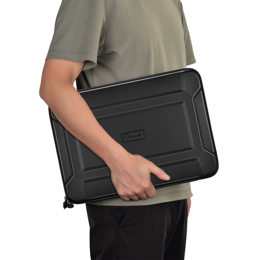 Bonelk Durable Laptop Armor Sleeve 15-16 Inch Protective Case (Black) - Perfect for MacBook Pro/Air, Business Travel & College Students