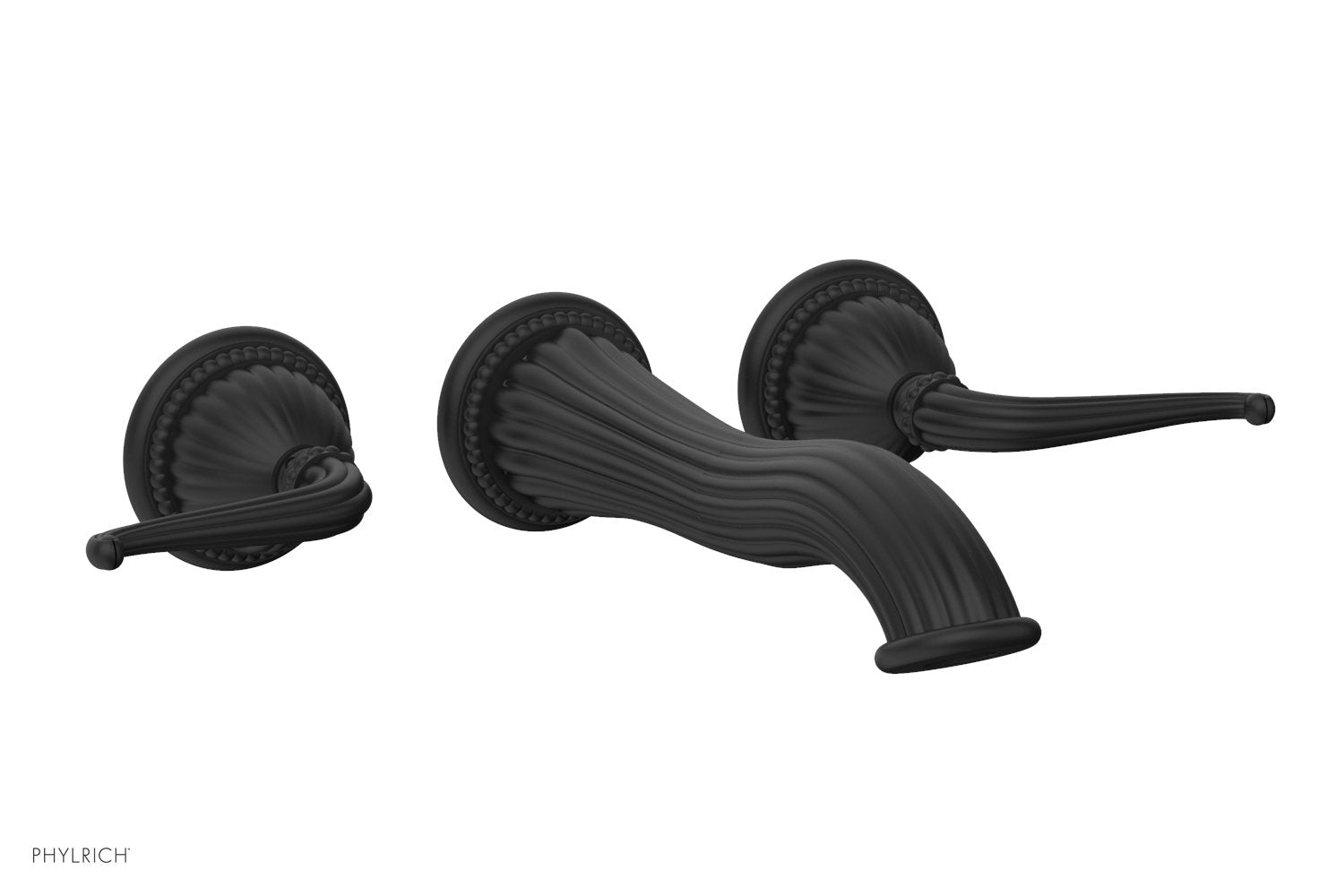 GEORGIAN & BARCELONA Wall Lavatory Set Lever Handles WL141 - Bathroom Sink Faucet for Modern & Traditional Decor - Perfect for Home, Hotel, and Commercial Use
