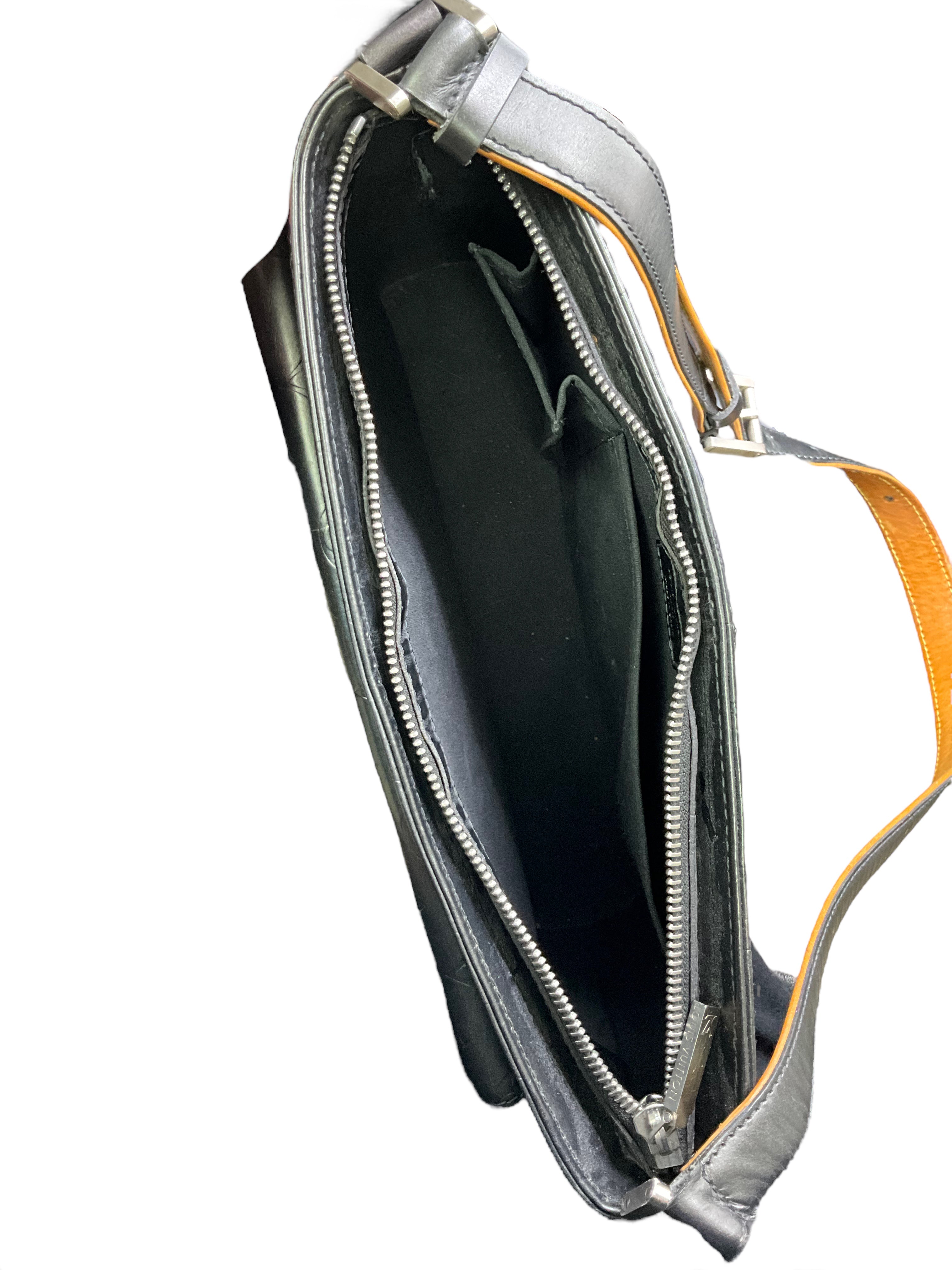 Authentic Louis Vuitton Allston Shoulder Bag in Dark Gray | Luxury Designer Crossbody Purse for Women | Perfect for Work, Travel & Evening Events