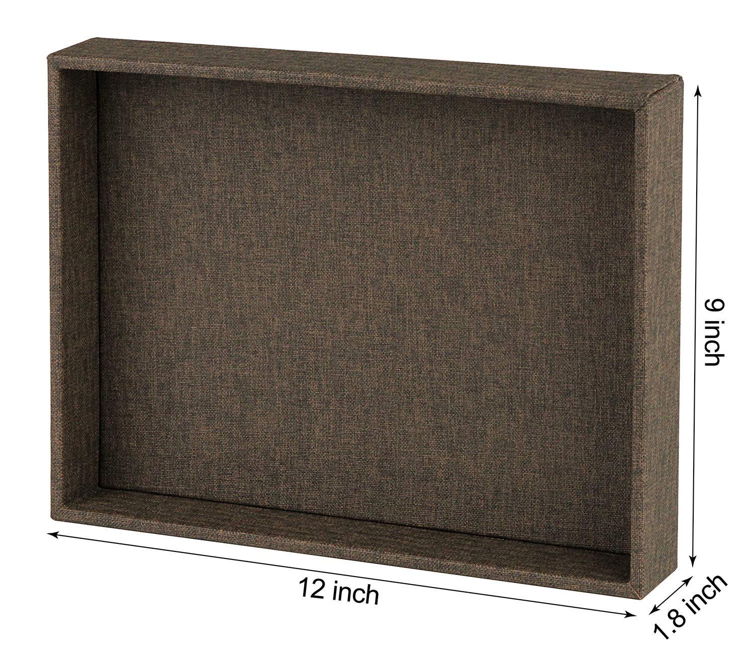 Premium HofferRuffer Leather Desktop Organizer Tray - Stylish Vanity Jewelry & Perfume Storage Box - Dresser Catchall Tray for Keys, Coins, Watches - Perfect for Home Office & Bedroom Decor (Brown Black Faux Leather)