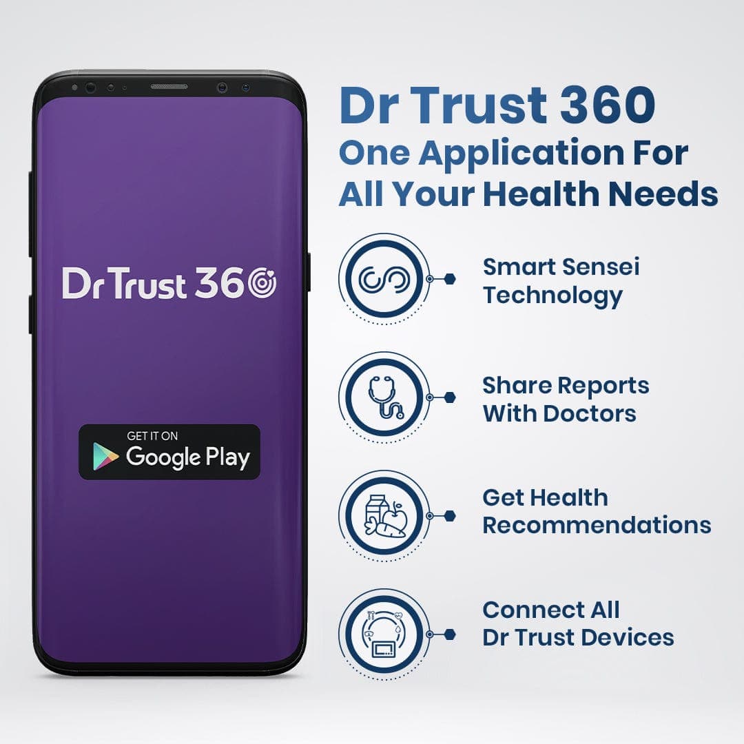 Dr Trust USA Gold Standard Glucometer - Accurate Blood Sugar Testing Monitor with 60 Test Strips (White) - Ideal for Diabetes Management at Home & Travel
