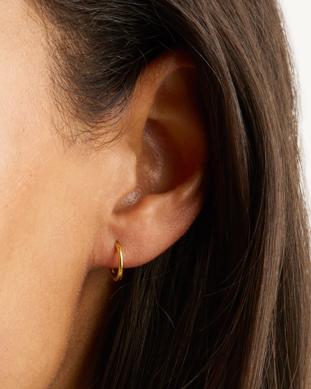 14K Solid Gold Sleeper Hoop Earrings - 8mm Hypoallergenic & Tarnish-Free - Perfect for Everyday Wear, Gifts & Sensitive Ears