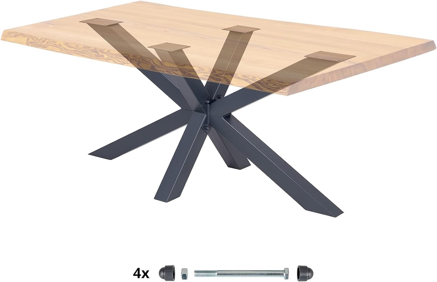 Steel Spider Table Legs - DIY Dining Table Legs, Kitchen & Conference Room Table Base, Garden Table Frame - Powder Coated Gold Metal Legs for Easy Assembly | Perfect for Modern Home, Office & Outdoor Furniture