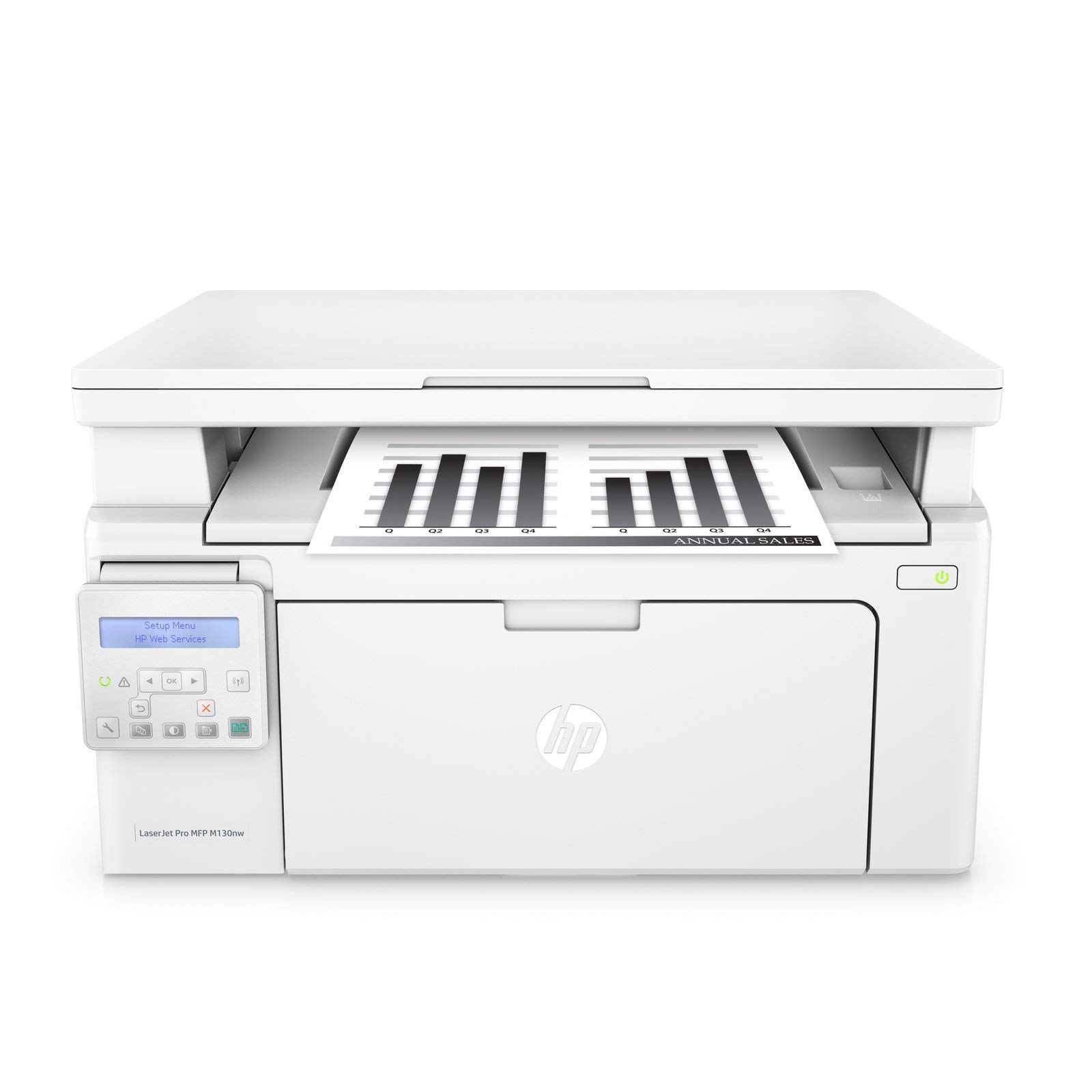 HP LaserJet Pro M130nw Wireless All-in-One Laser Printer with Amazon Dash Replenishment | Copy, Scan, Fax | Home & Office Use | Renewed Model (G3Q58A)