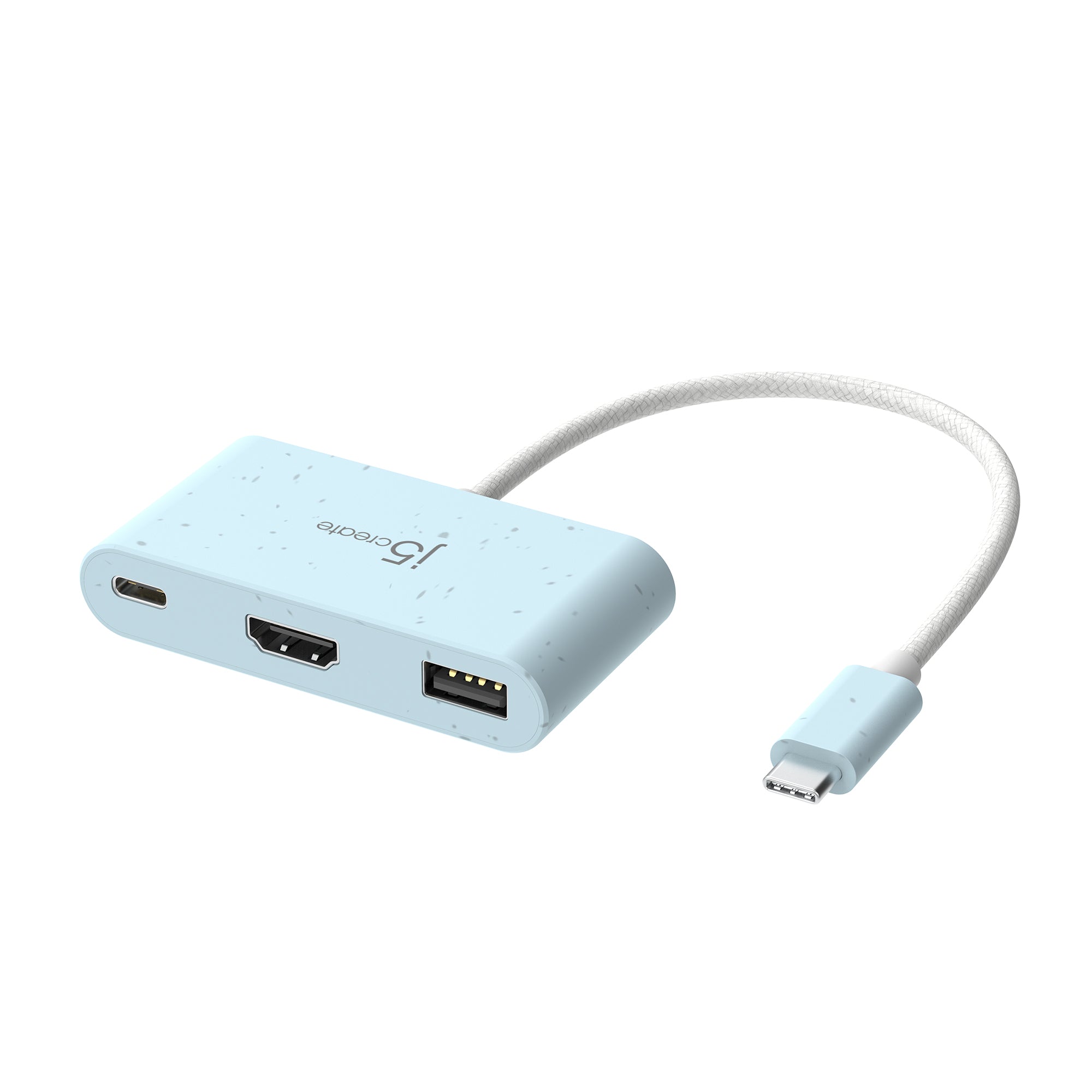 USB C to HDMI & USB Type A Adapter with Power Delivery - 4K Video Output & Fast Charging for MacBook, iPad, Chromebook & More | Home Office & Travel Essential
