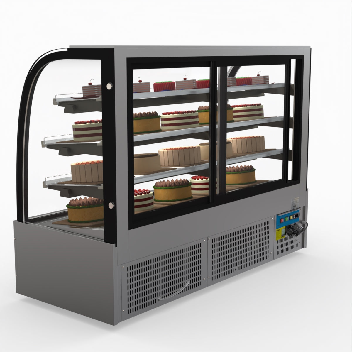 Bonvue SL860 Commercial Refrigerated Display Case - Premium Chilled Food Showcase for Deli, Bakery, and Supermarket Use