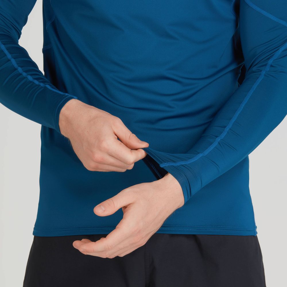 NRS Men's Long Sleeve Rashguard - UPF 50+ Sun Protection for Surfing, Swimming & Outdoor Activities