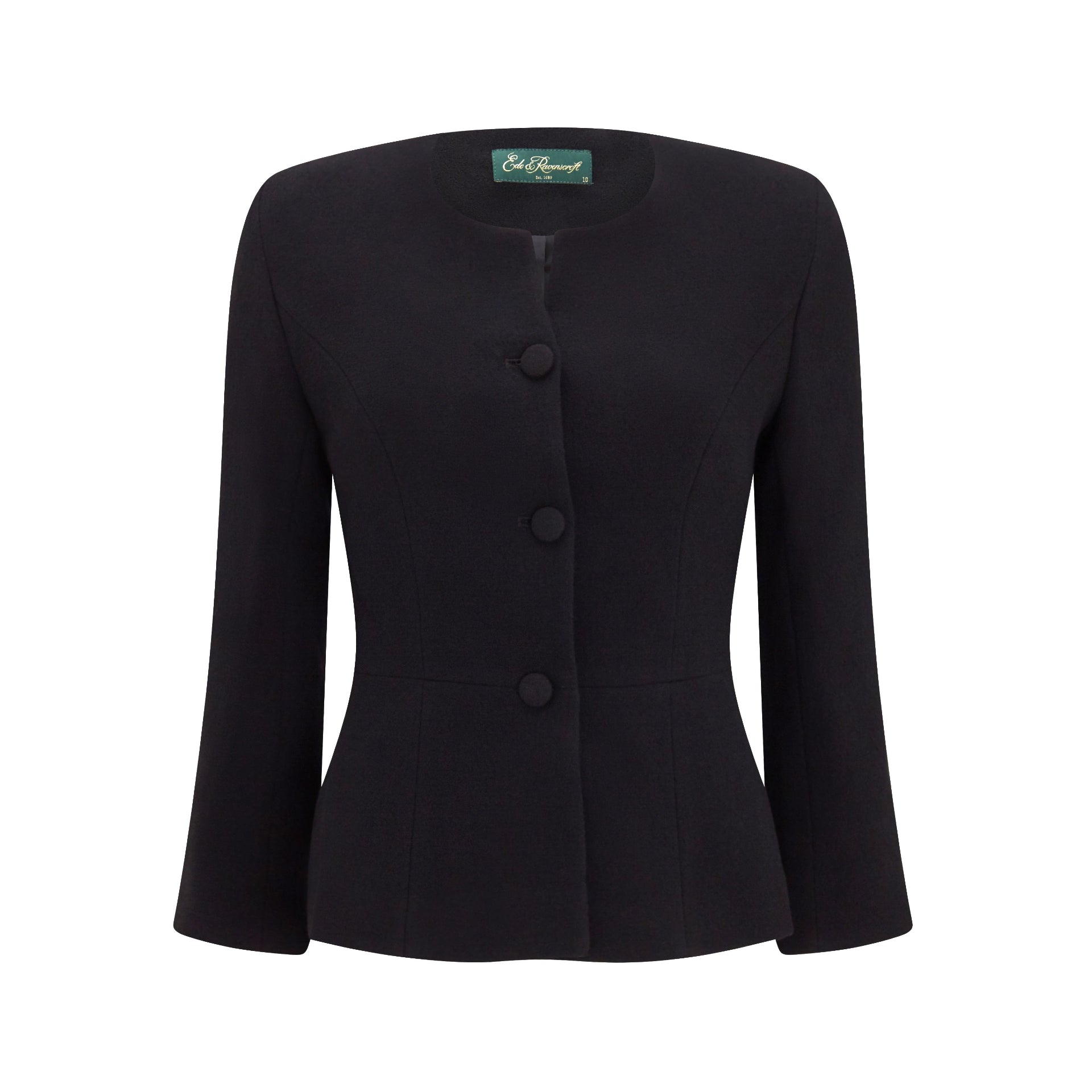 Hazel Tailored Wool Crepe Jacket for Women - Classic Slim Fit Blazer with Notch Lapel - Perfect for Office, Business Meetings & Formal Occasions