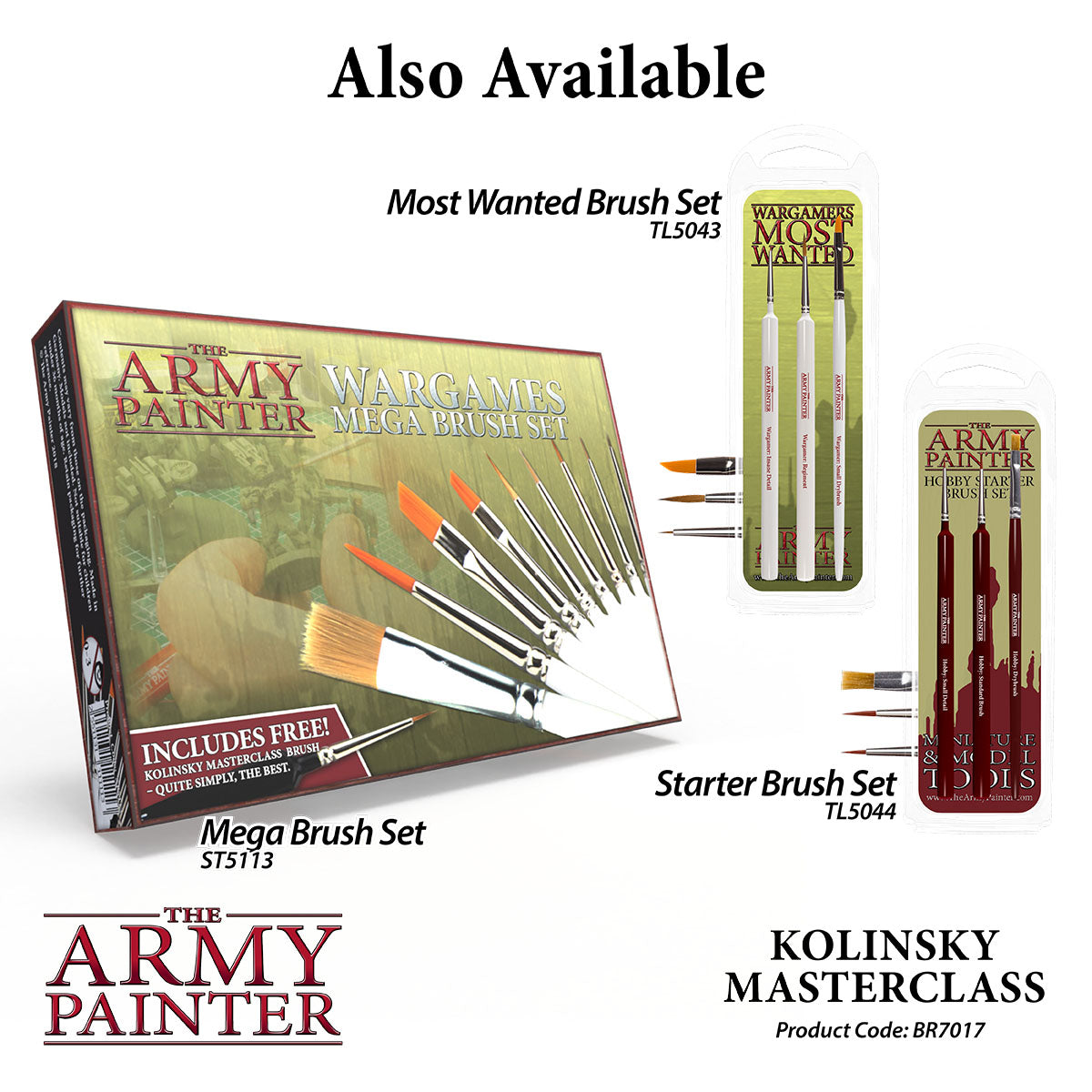 Wargamer Brush: Masterclass Paint Brush Set for Miniature Painting - Perfect for Tabletop Gaming, Warhammer, and Model Kits