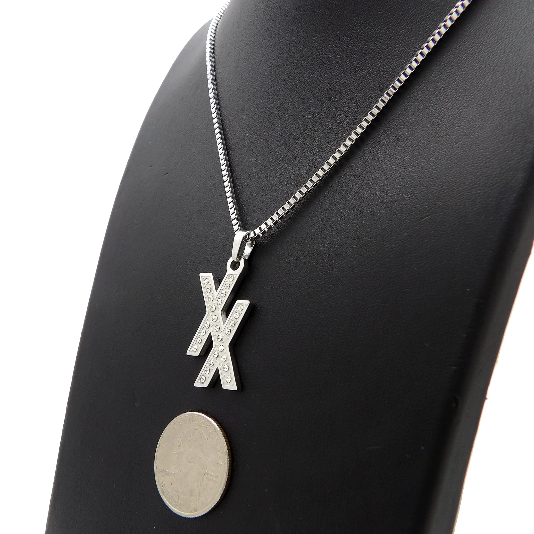 Unisex Stone Filled Cuban Chain Necklace - Gold/Silver for Parties & Gifts