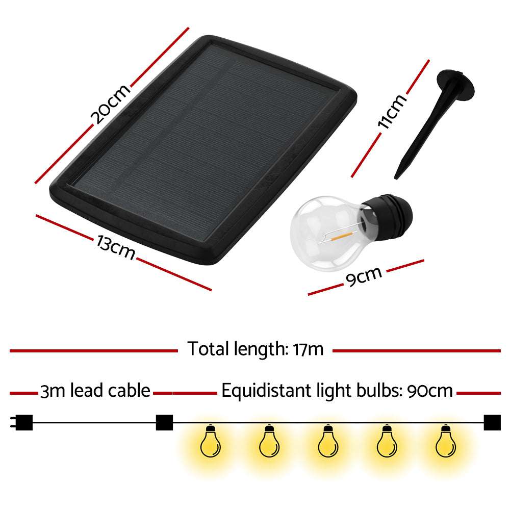 17m Solar Powered LED String Lights Outdoor - Waterproof Fairy Lights for Garden, Patio, Christmas Decor (2 Pack) - Perfect for Backyard Parties, Wedding Decorations & Holiday Lighting