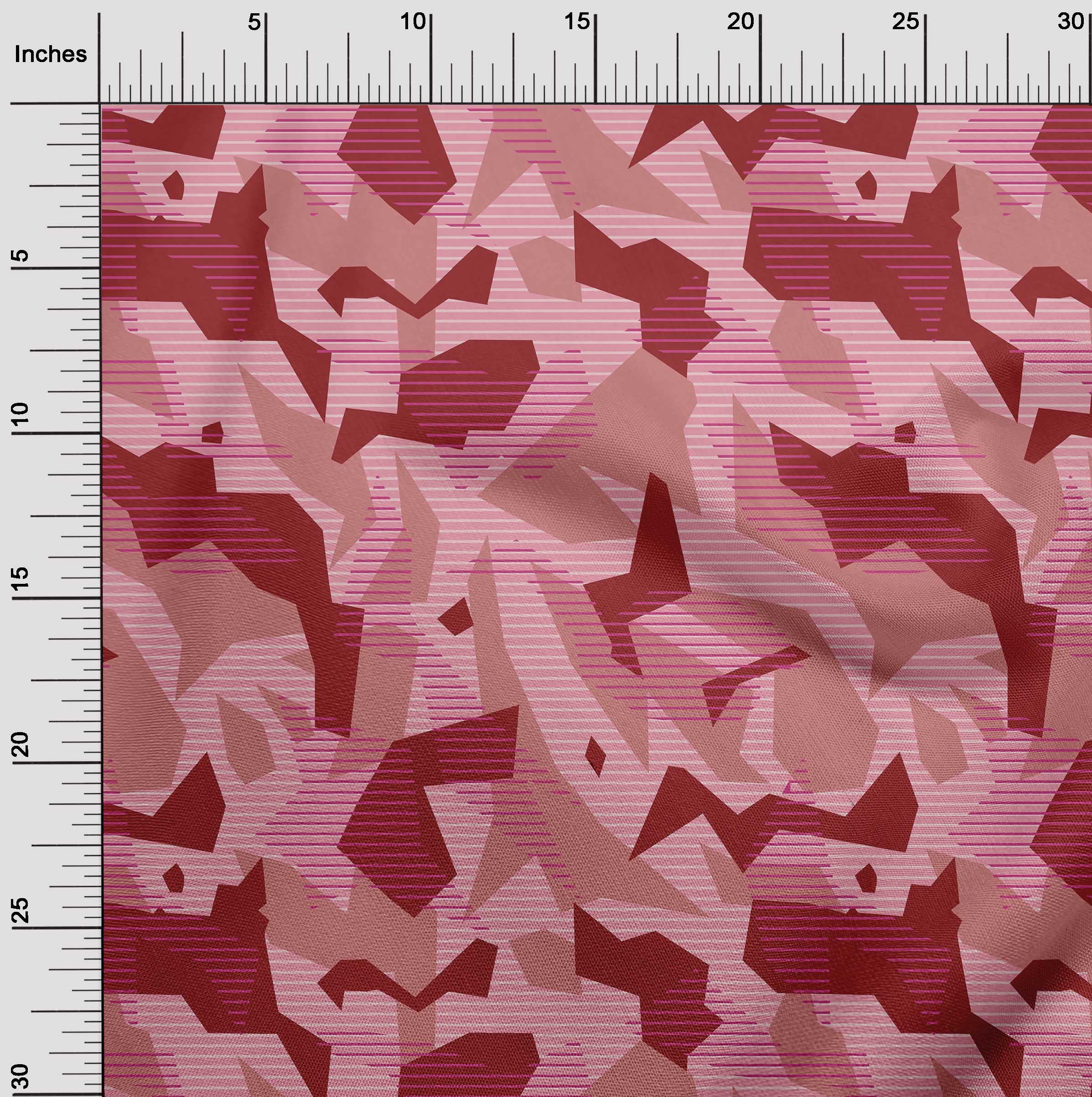 oneOone Polyester Spandex Red Abstract Printed Fabric - 56 Inch Wide Craft Material for Sewing, Quilting & DIY Projects | Perfect for Clothing, Home Decor & Upholstery