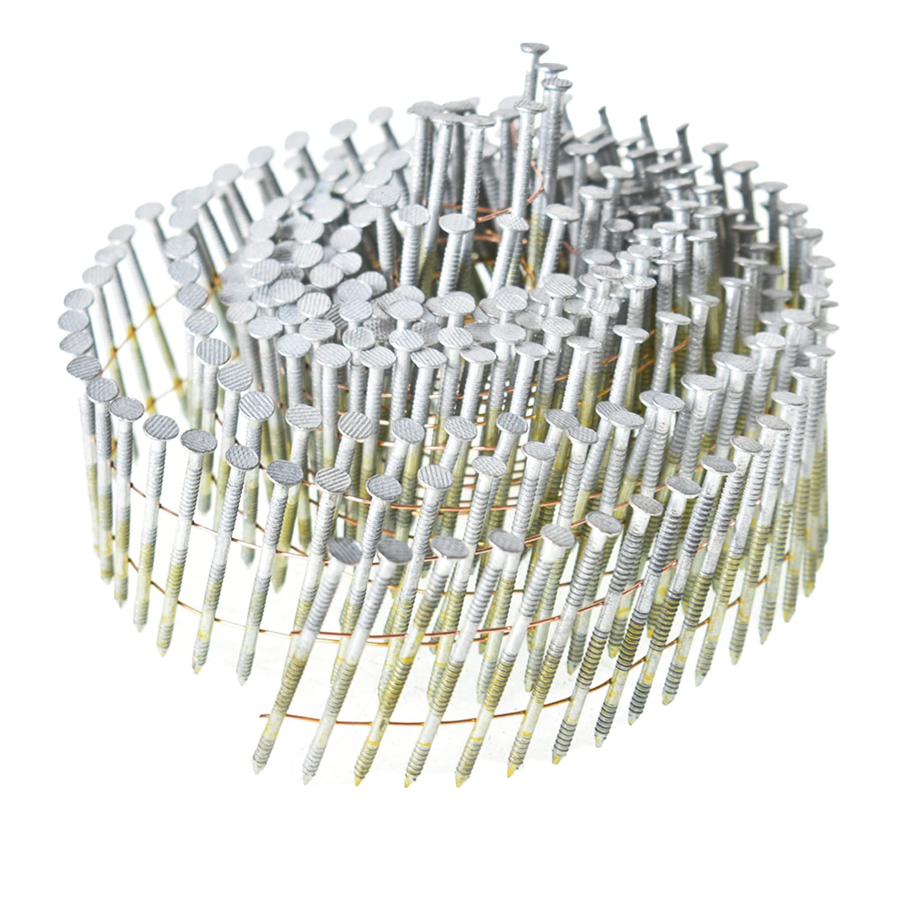 **Marddpair 15 Degree Coil Siding Nails 1-1/2-Inch x .092-Inch - Hot-Dipped Galvanized Roofing Nails (3600 Count) - Ideal for Roofing, Siding, and Fencing Projects**