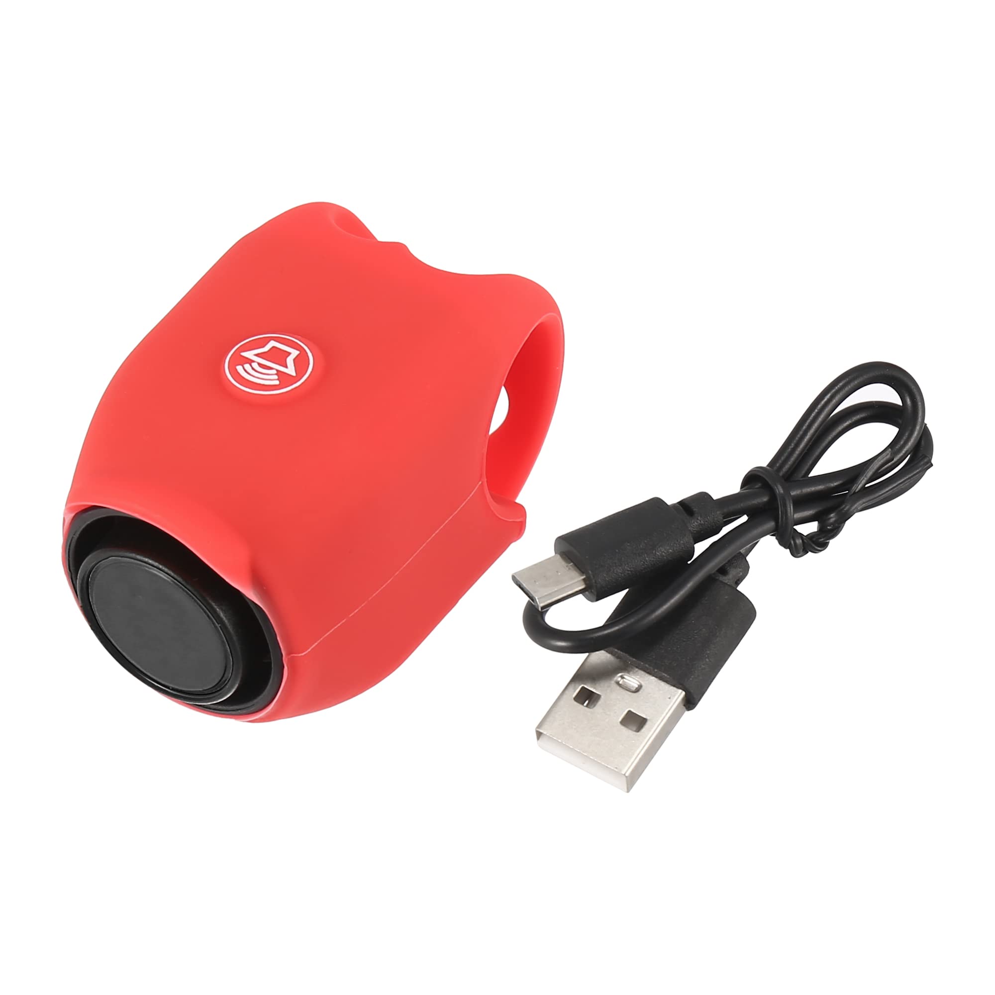X AUTOHAUX Rechargeable Electric Bike Bell - Loud Horn for Mountain & Road Bicycles | Durable Silicone Cycling Bell for Commuting & Outdoor Adventures